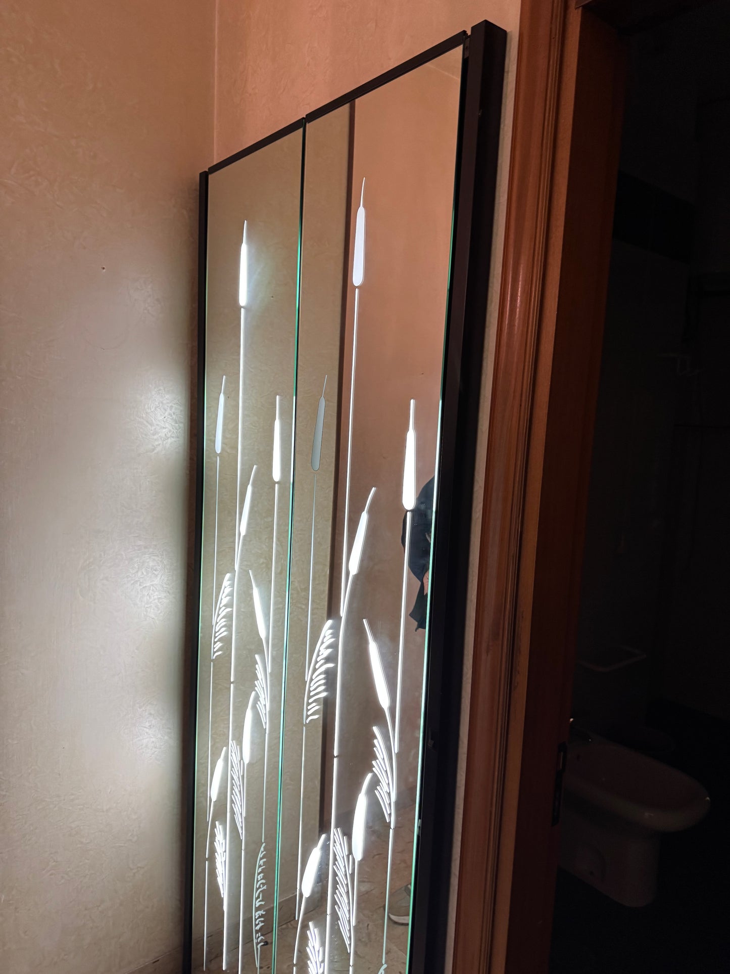 Specchio Retroilluminato Da Parete Design Anni ‘80 Modernariato