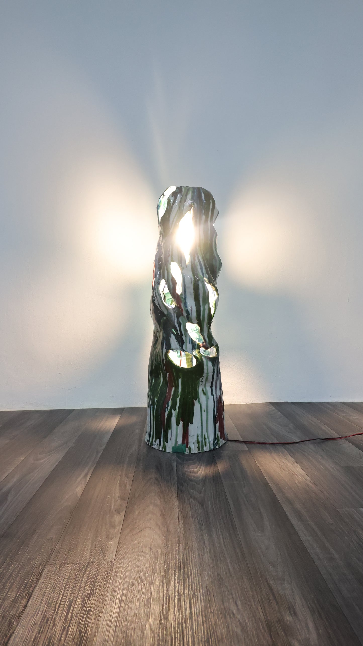 Ernesto Treccani Attr. Lampada Da Tavolo O Da Terra Ceramica Design Modernariato