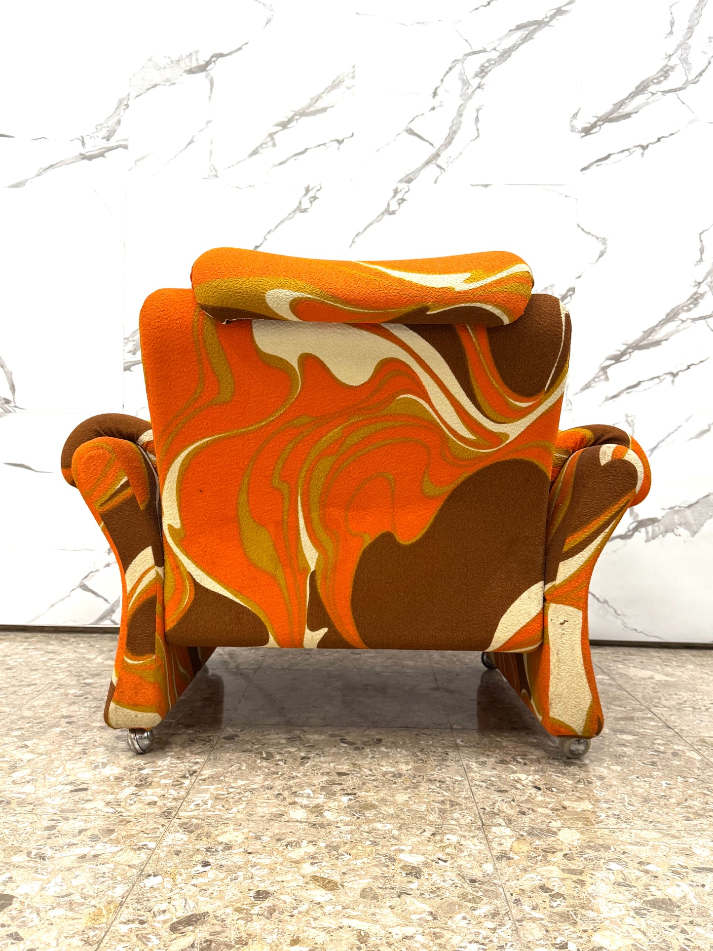 POLTRONA DI GUARNACCI , PADOVANO E VAGNONI 1P “IONICA” ANNI 70 DESIGN SPACE AGE