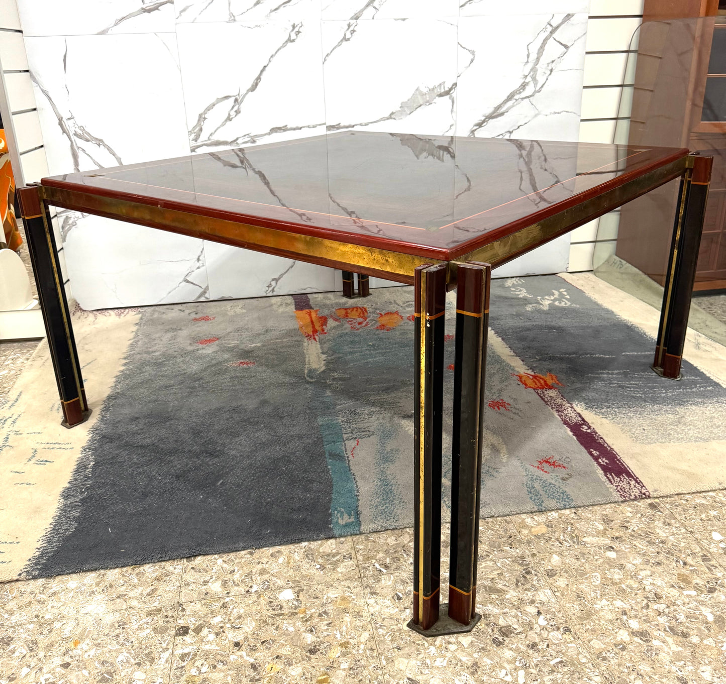 Paolo Barracchia Per Roman Decò Grande Tavolo Da Pranzo Design Modernariato 1970