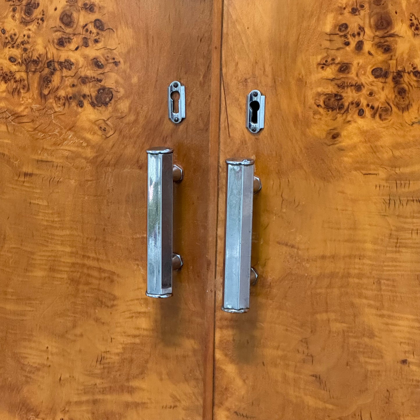 Armadio Cubista Art Decò In Radica Anni 40 Design Modernariato