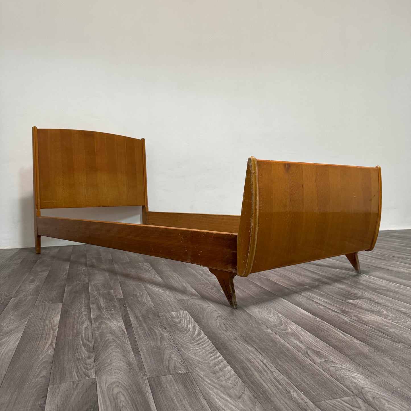 Gio Ponti Attr. Letto Singolo e Comodino Mid-Century Anni 40 Design Modernariato