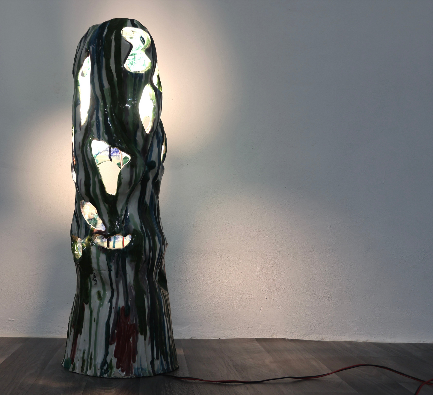 Ernesto Treccani Attr. Lampada Da Tavolo O Da Terra Ceramica Design Modernariato