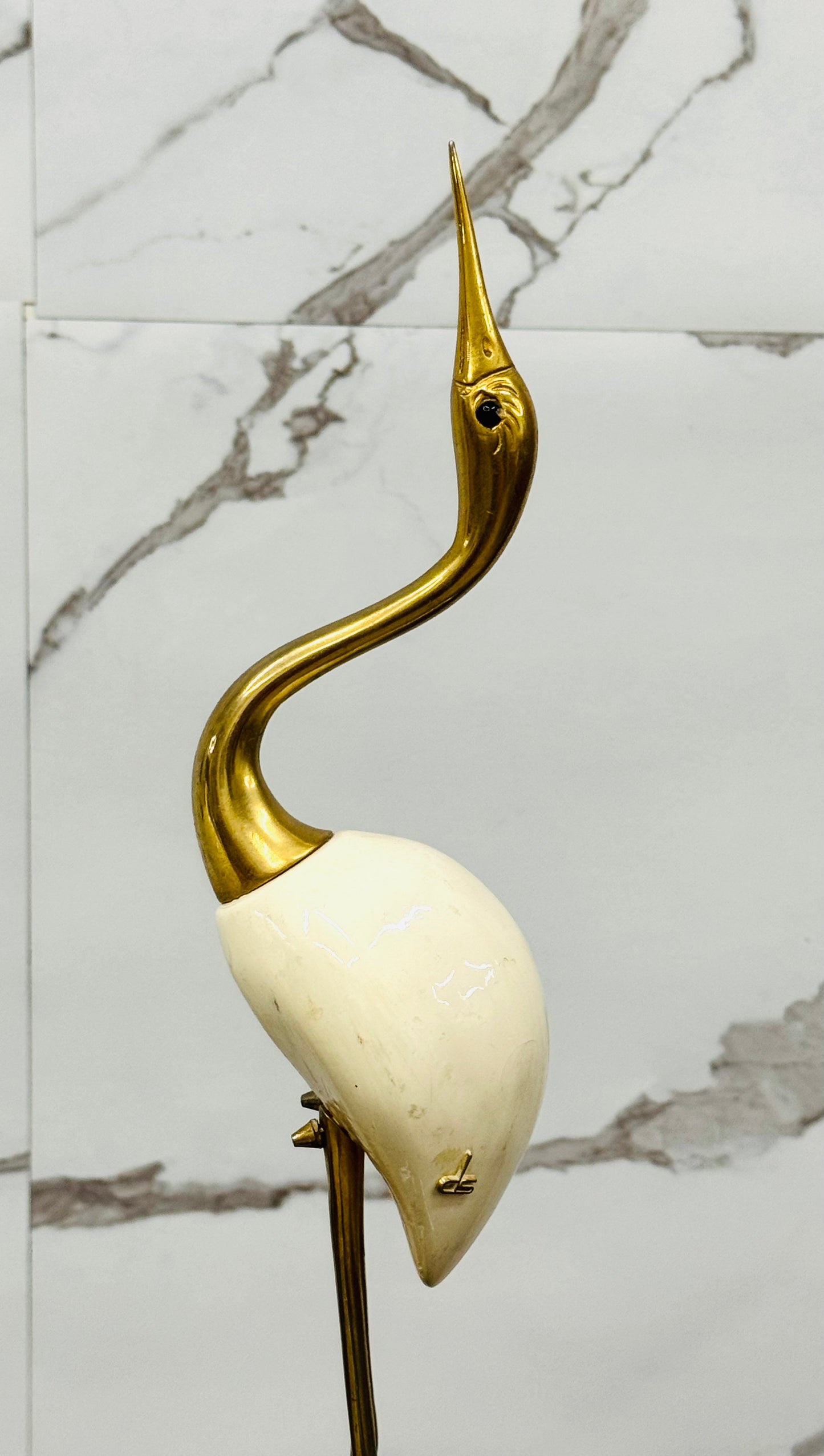De Stijl Firenze Airone Sculpture Ottone E Legno 1960’s Design Modernariato