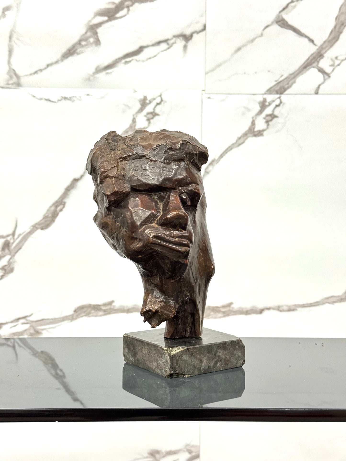 Scultura Volto Scolpito Liliana Casella Muratti Anni 70