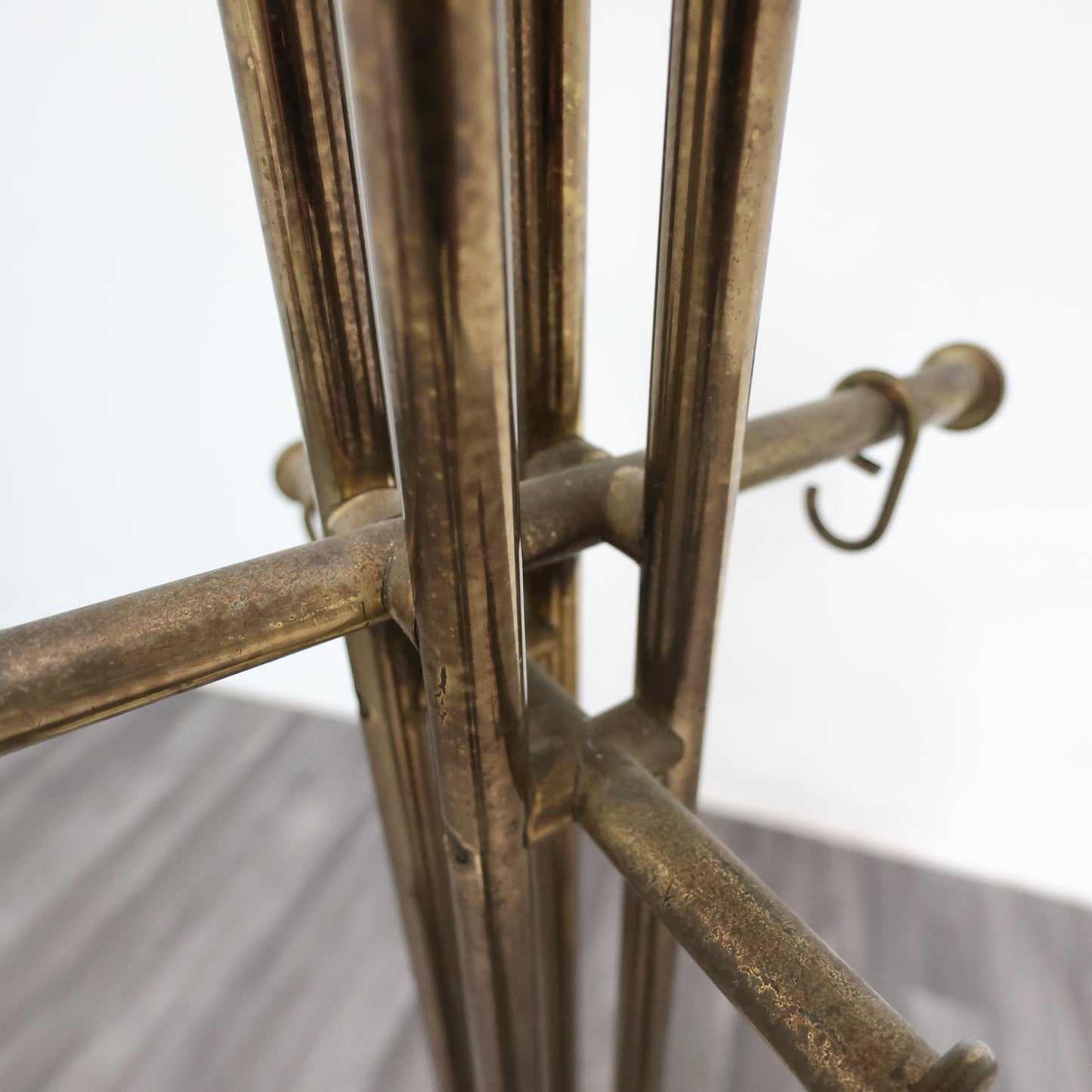 Renato Zevi Metalarte Appendiabiti Marmo E Ottone Design Modernariato