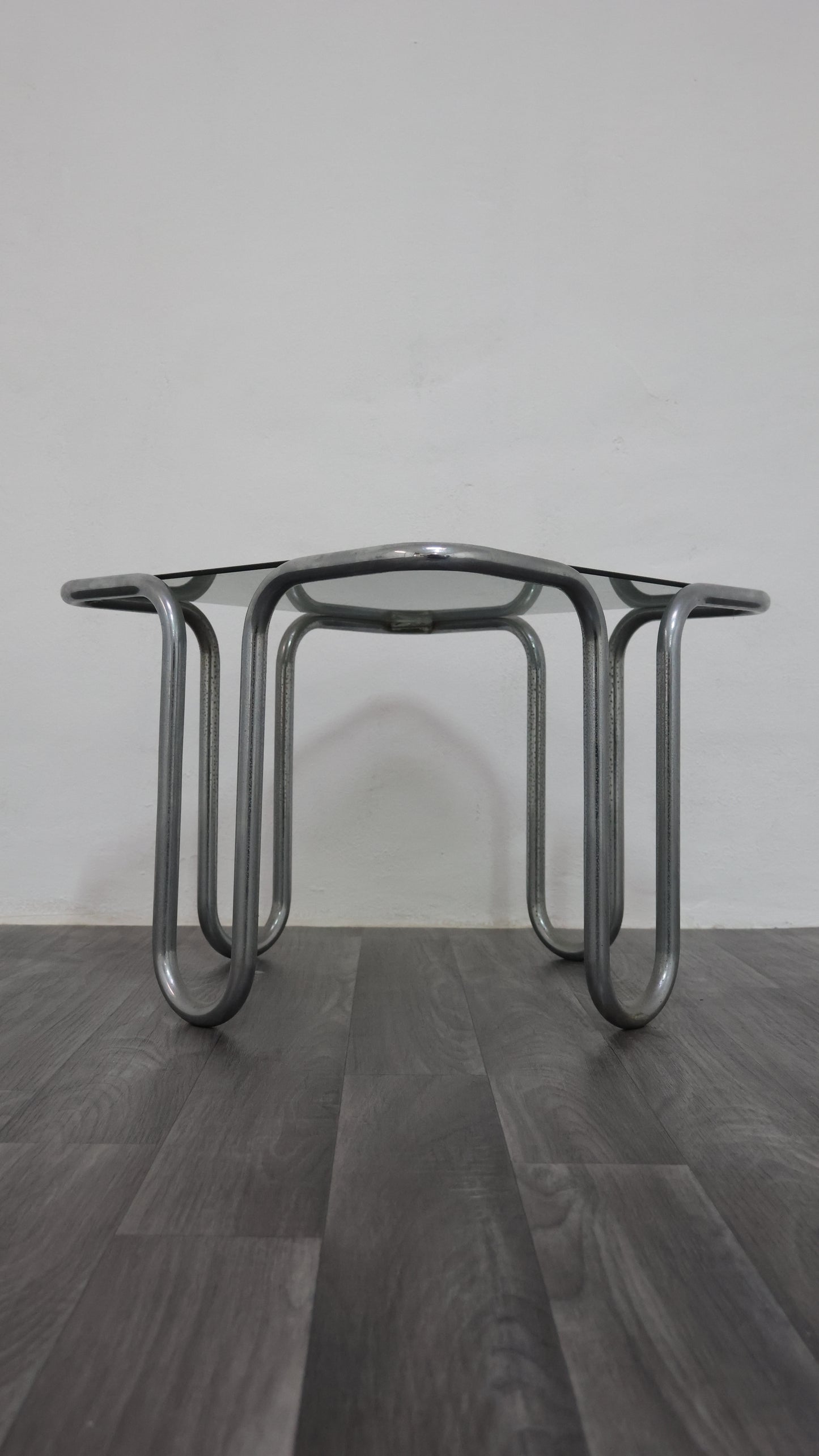 Ezio Didone Tavolino da salotto in Acciaio Tubolare Anni ‘70