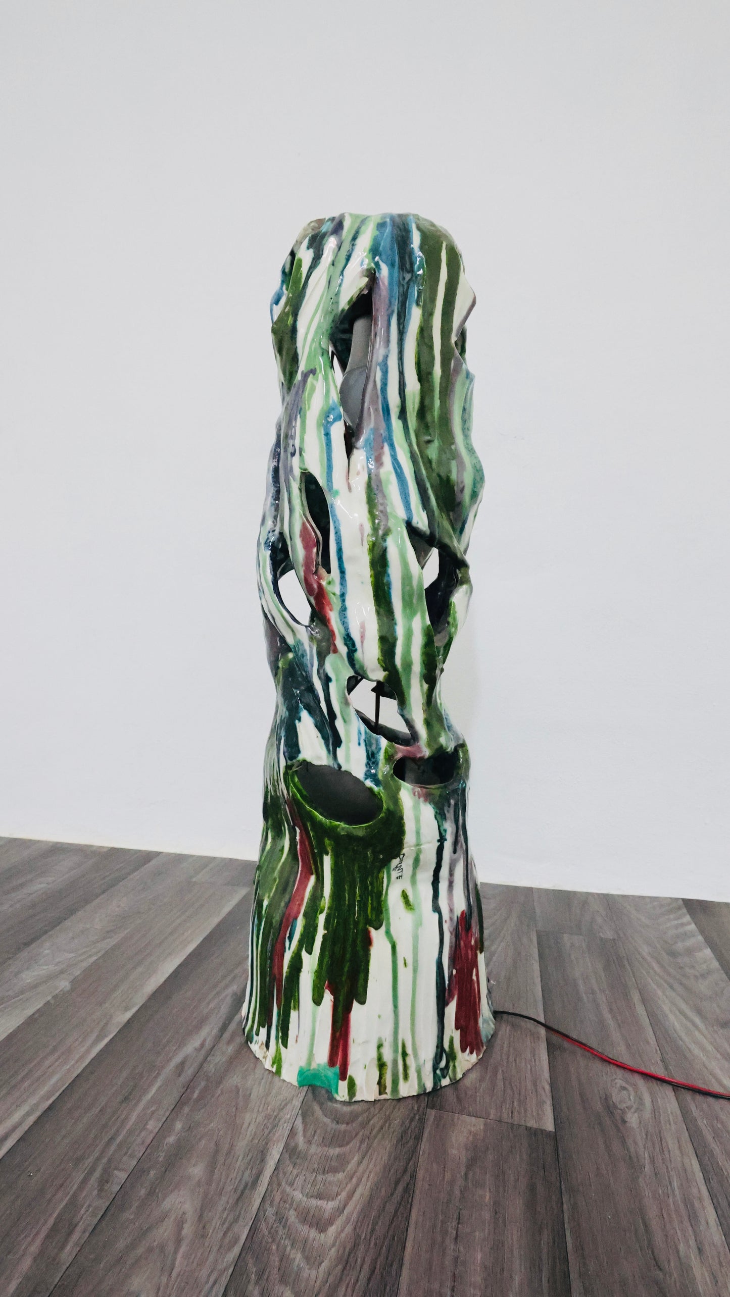 Ernesto Treccani Attr. Lampada Da Tavolo O Da Terra Ceramica Design Modernariato