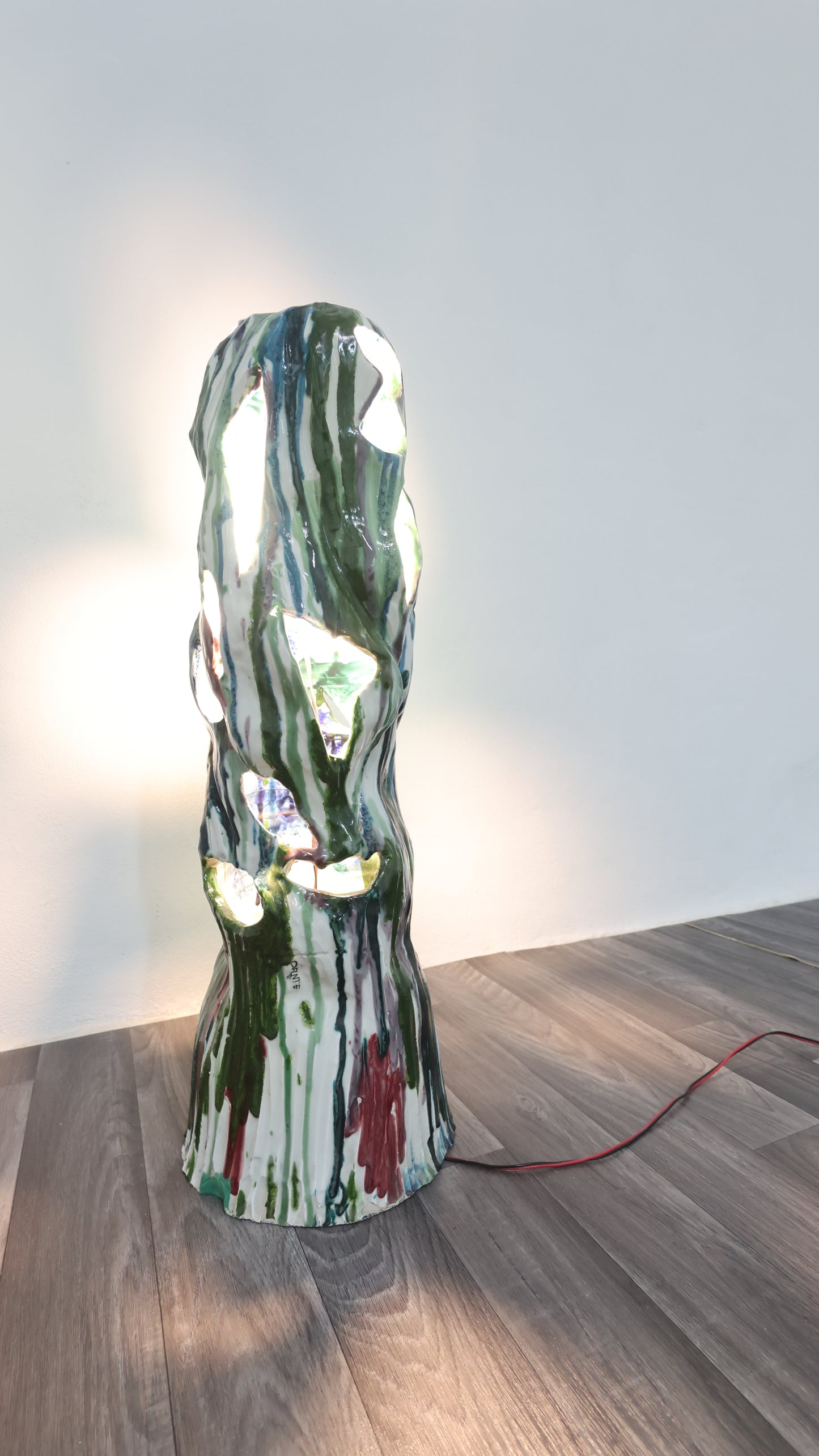 Ernesto Treccani Attr. Lampada Da Tavolo O Da Terra Ceramica Design Modernariato