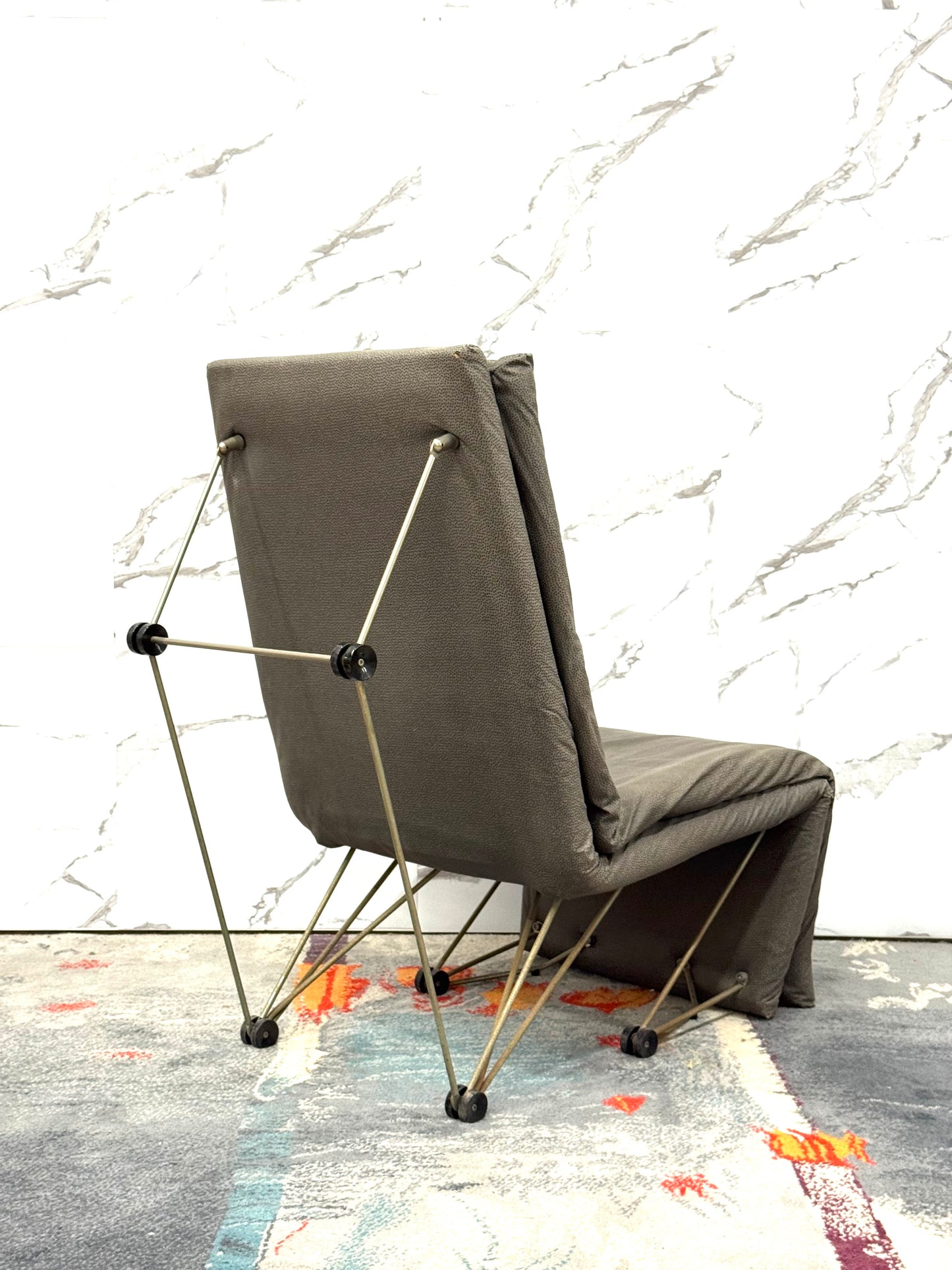 Lounge Chair Poltrona Geometric Design Postmodern Modernariato 1980’s
