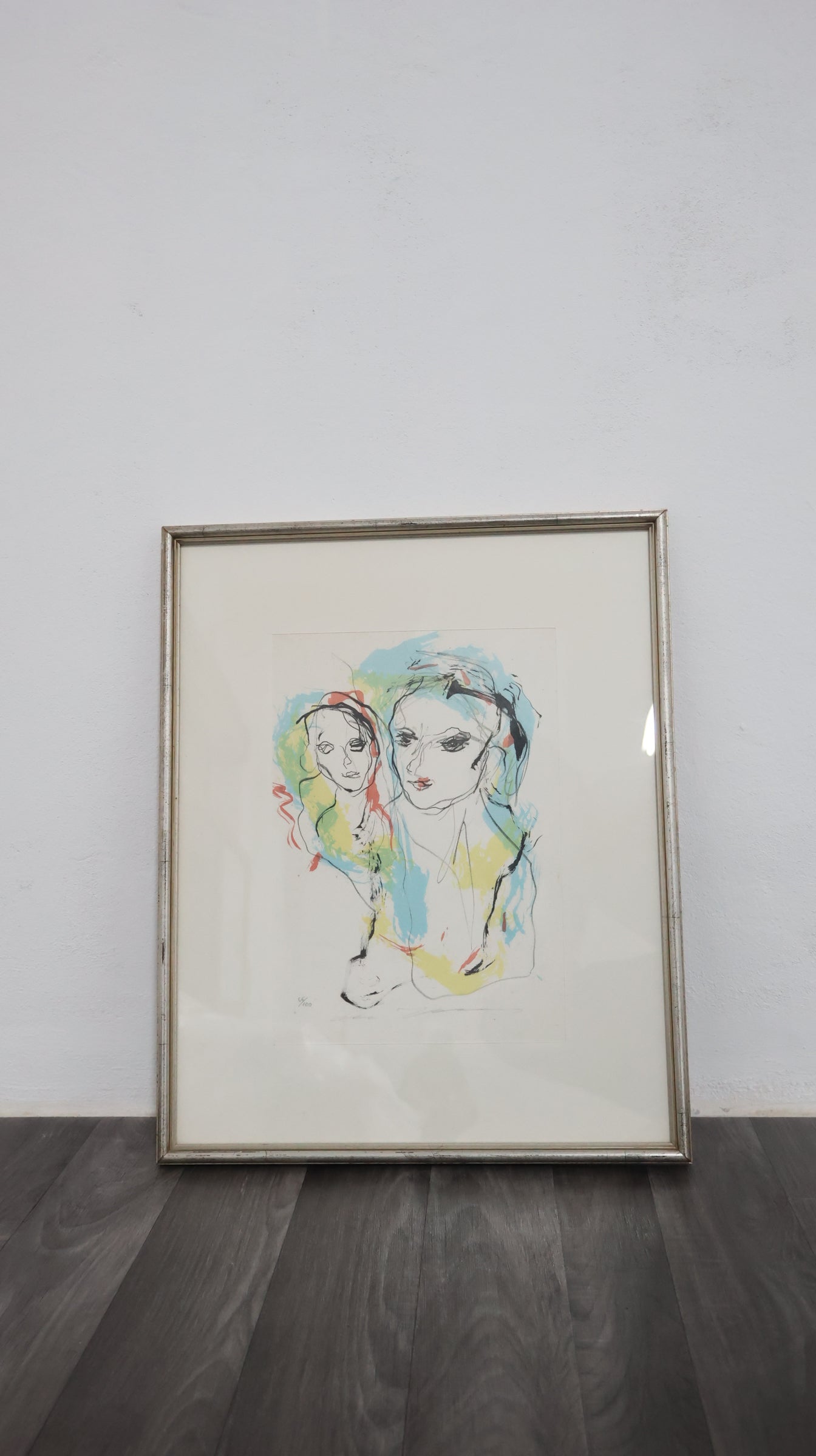 Litografia Ernesto Treccani Madre E Figlio Anni ‘70 66/100