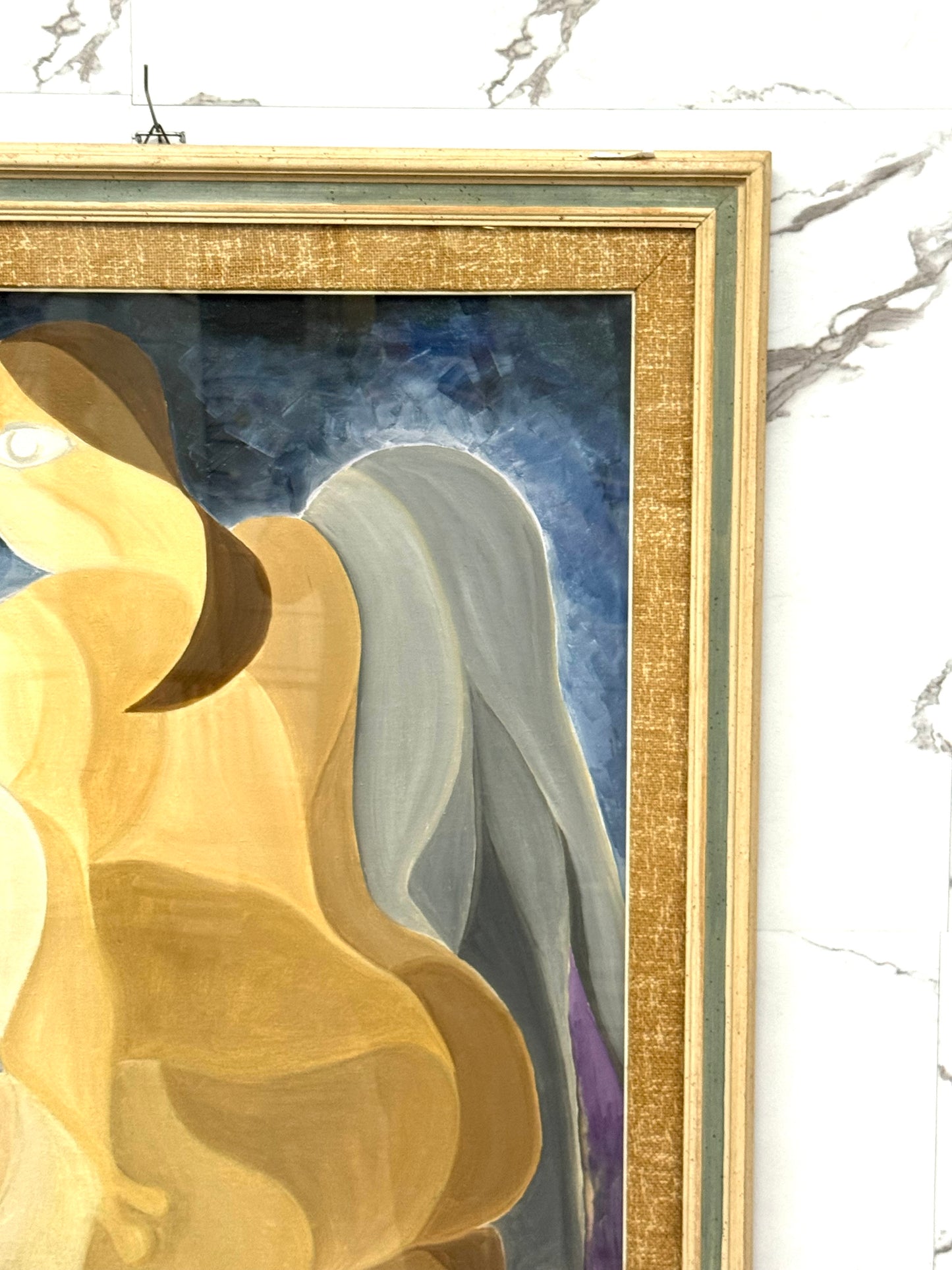 Quadro Retrò Nudo di Donna ispirata a Picasso 1971