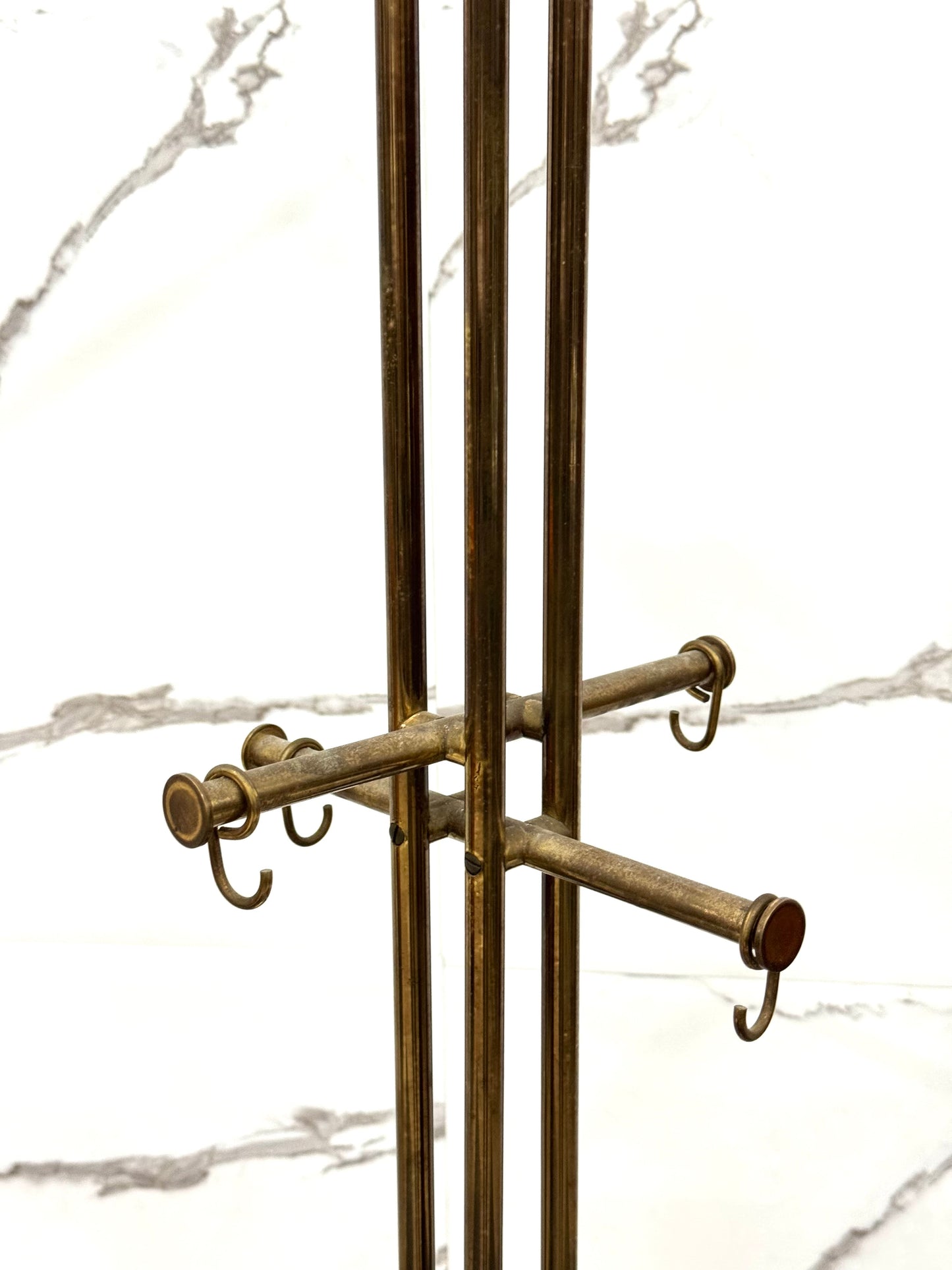 Renato Zevi Metalarte Appendiabiti Marmo E Ottone Design Modernariato