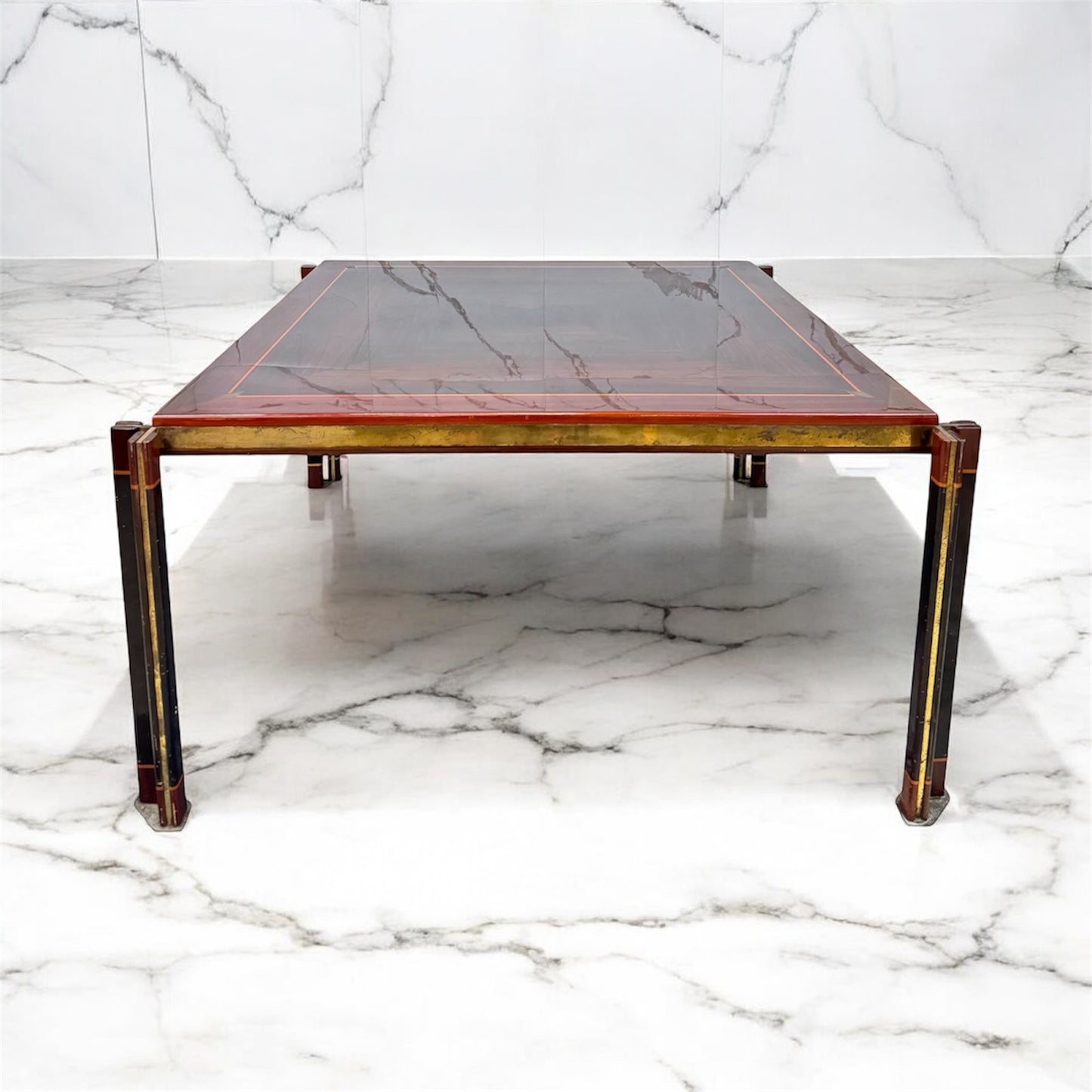 Paolo Barracchia Per Roman Decò Grande Tavolo Da Pranzo Design Modernariato 1970
