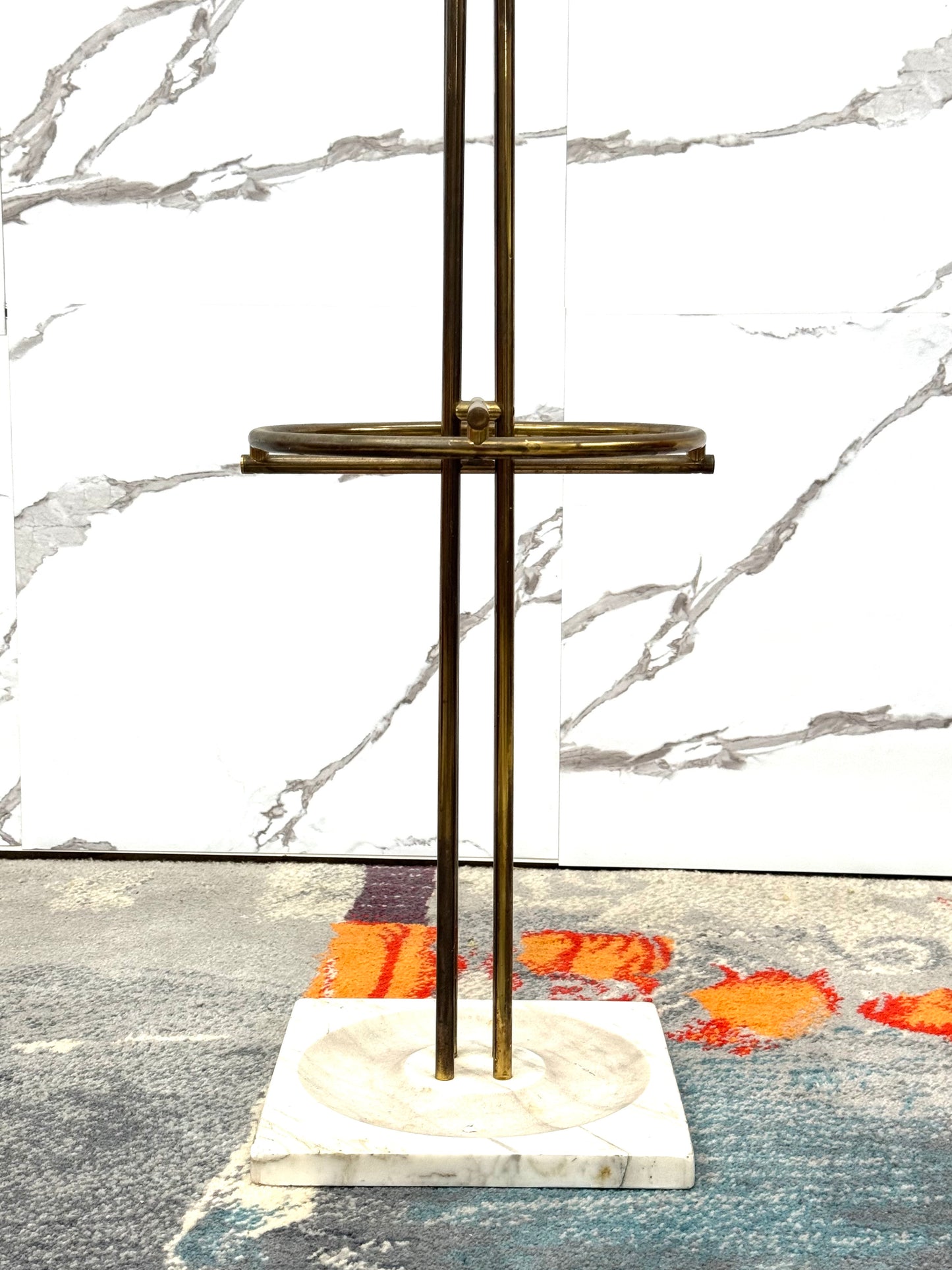 Renato Zevi Metalarte Portaombrelli Marmo E Ottone Design Modernariato