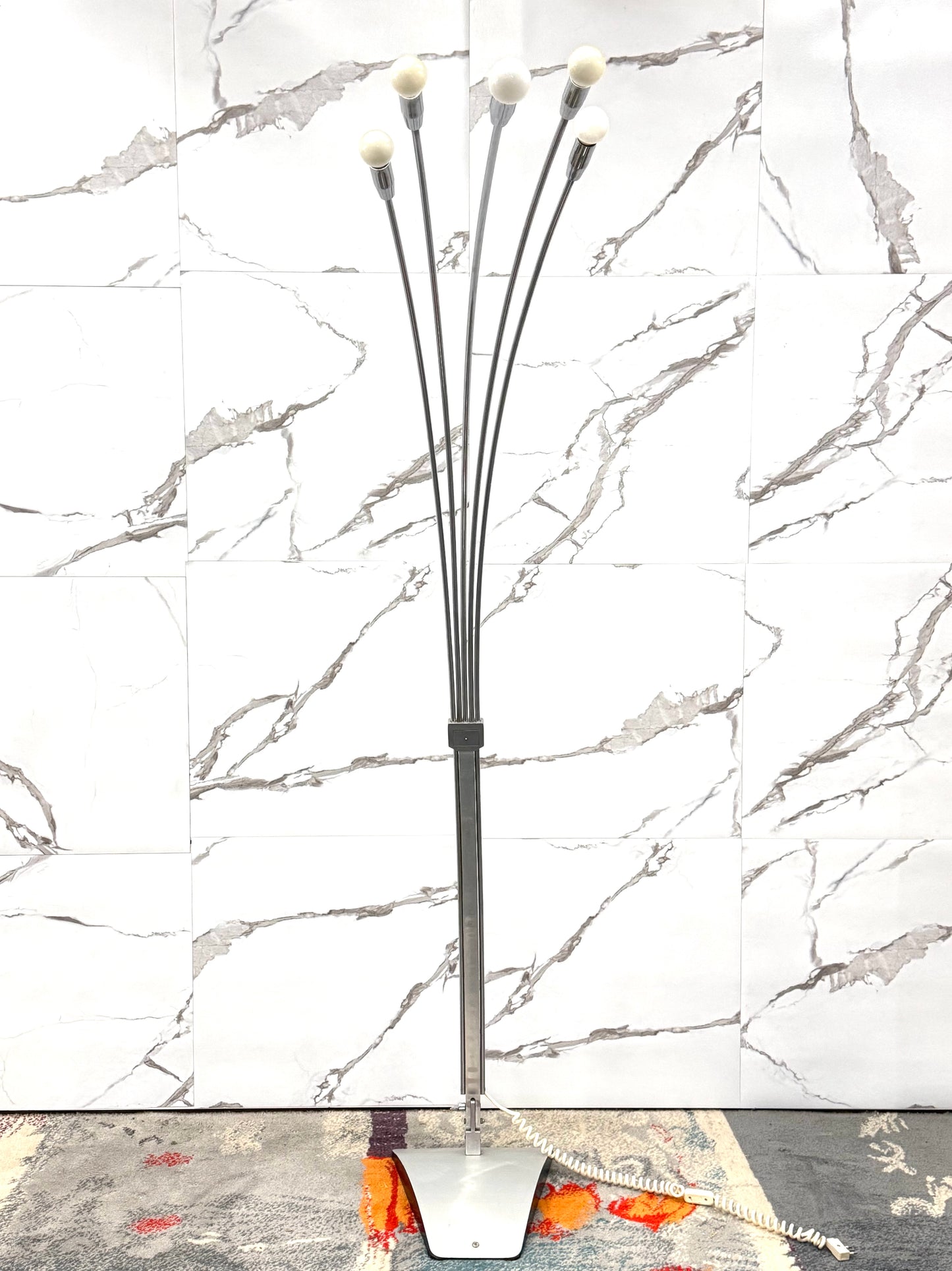 Goffredo Reggiani Lampada Da Pavimento Ad Arco Acciaio Anni ‘70 Design