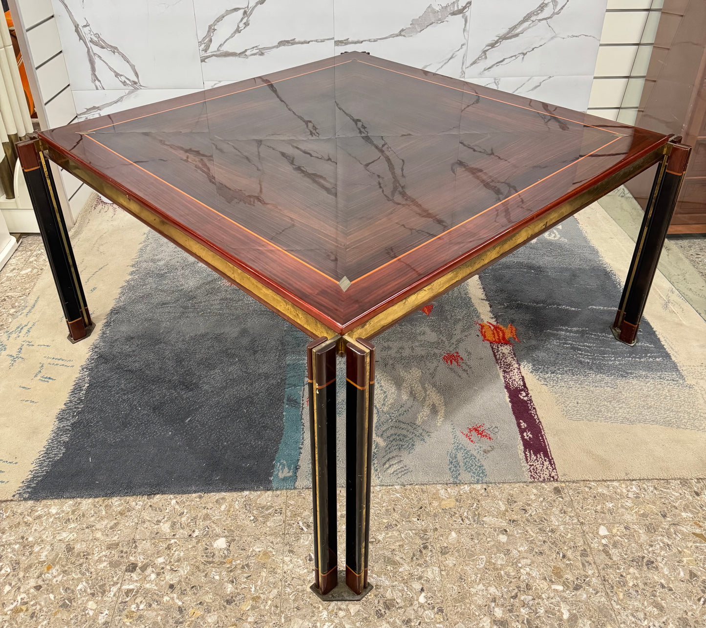 Paolo Barracchia Per Roman Decò Grande Tavolo Da Pranzo Design Modernariato 1970