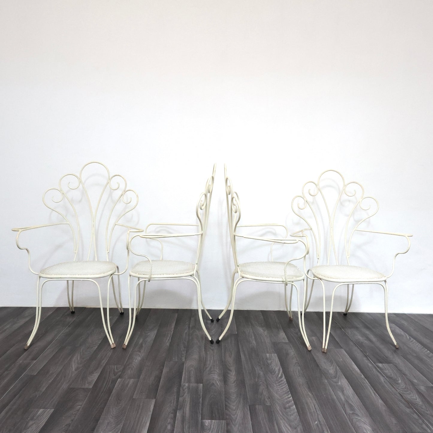 Lio Carminati Set 4 poltroncine da  Giardino Design Anni 50 Modernariato