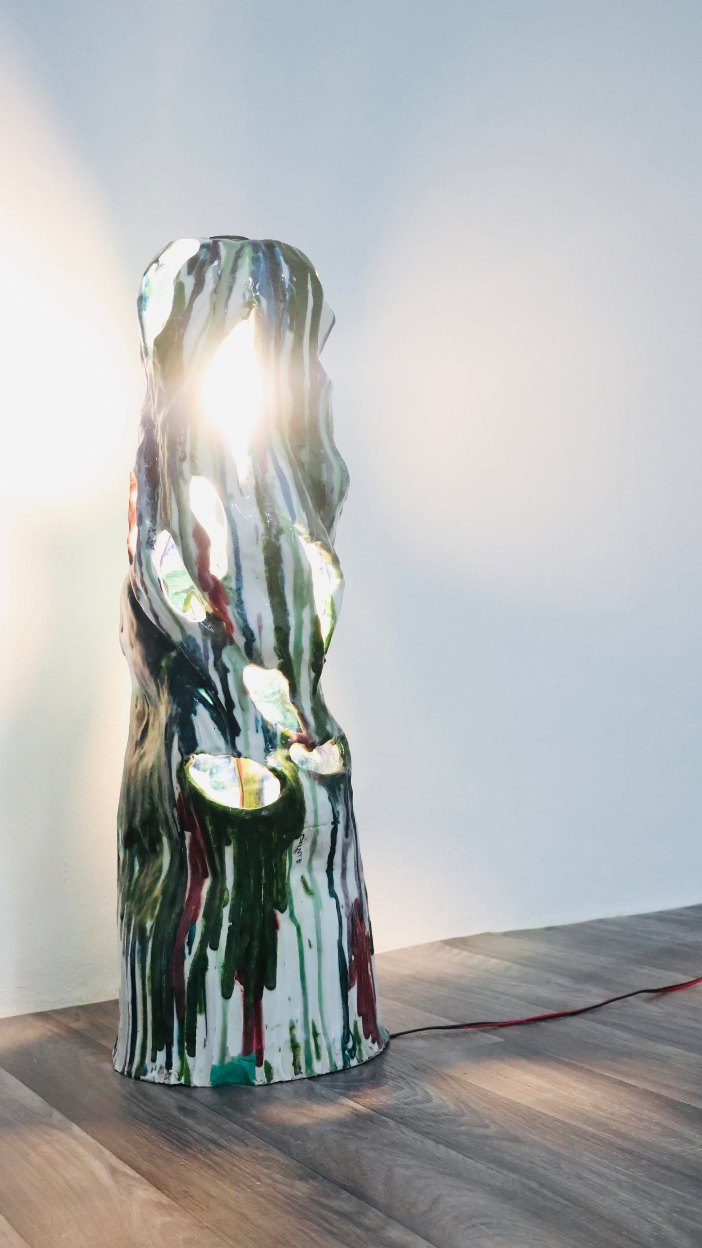 Ernesto Treccani Attr. Lampada Da Tavolo O Da Terra Ceramica Design Modernariato