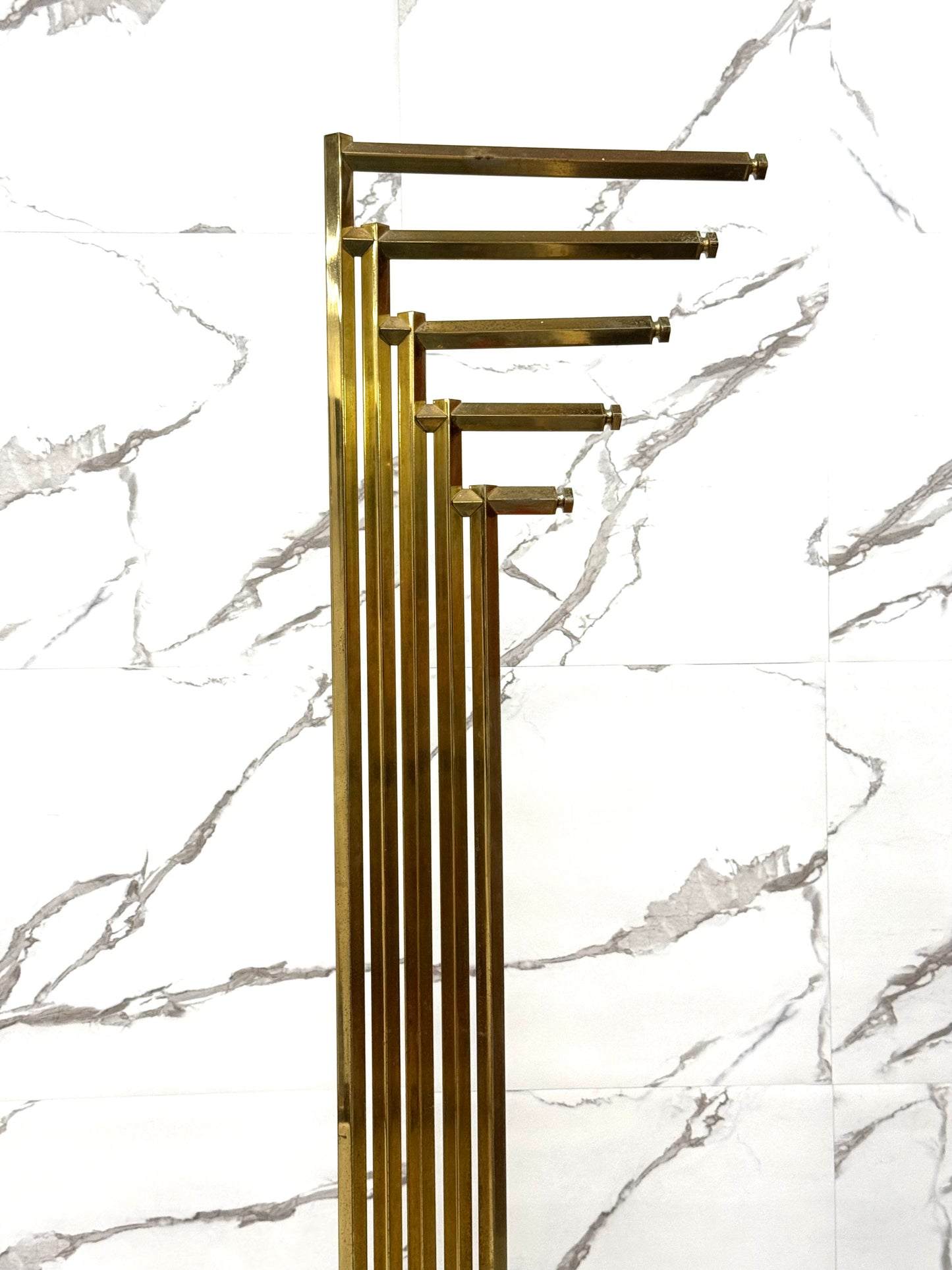 Appendiabiti Romeo Rega In Marmo E Ottone Anni ‘70 Design Modernariato Regency