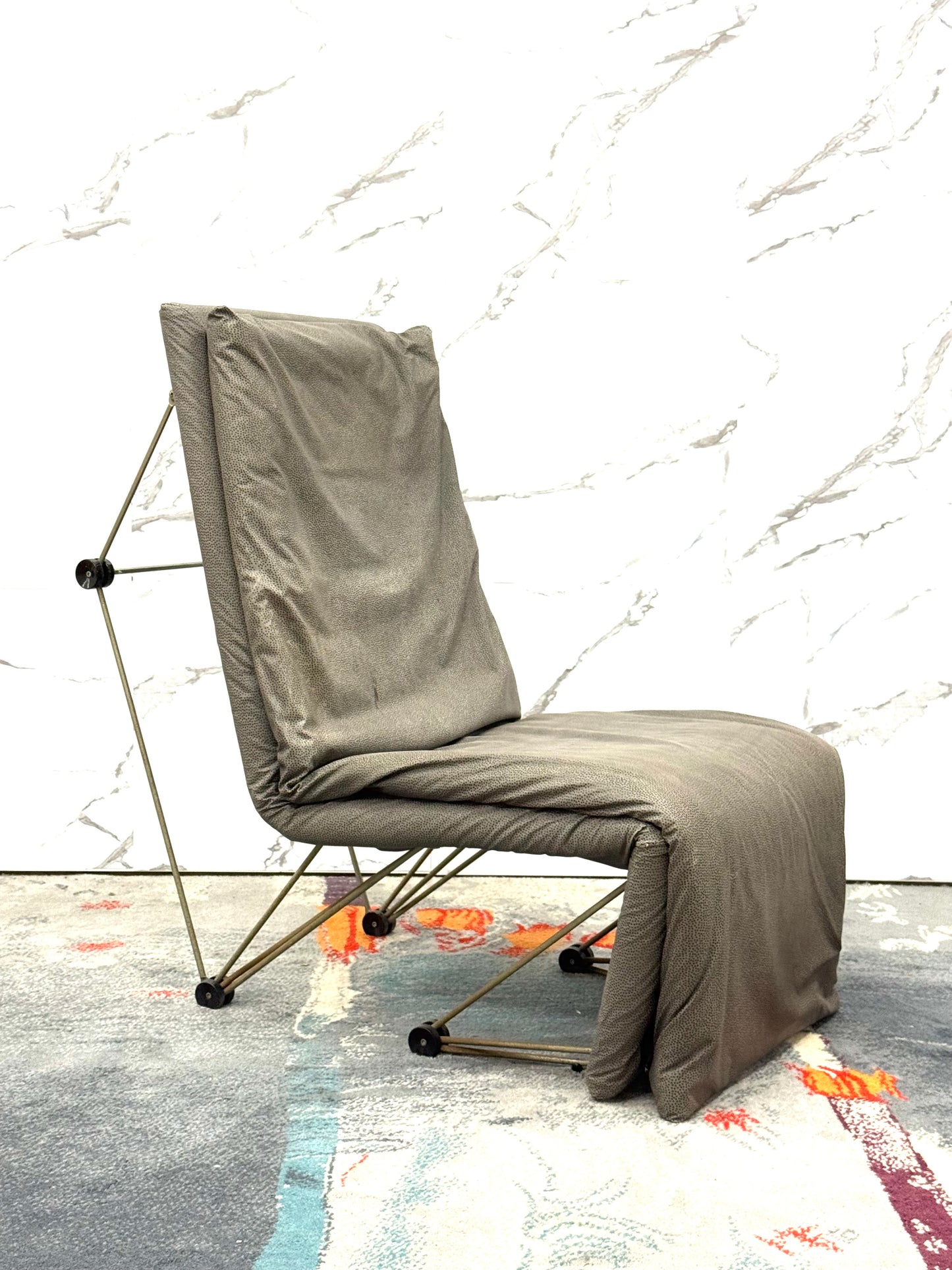 Lounge Chair Poltrona Geometric Design Postmodern Modernariato 1980’s