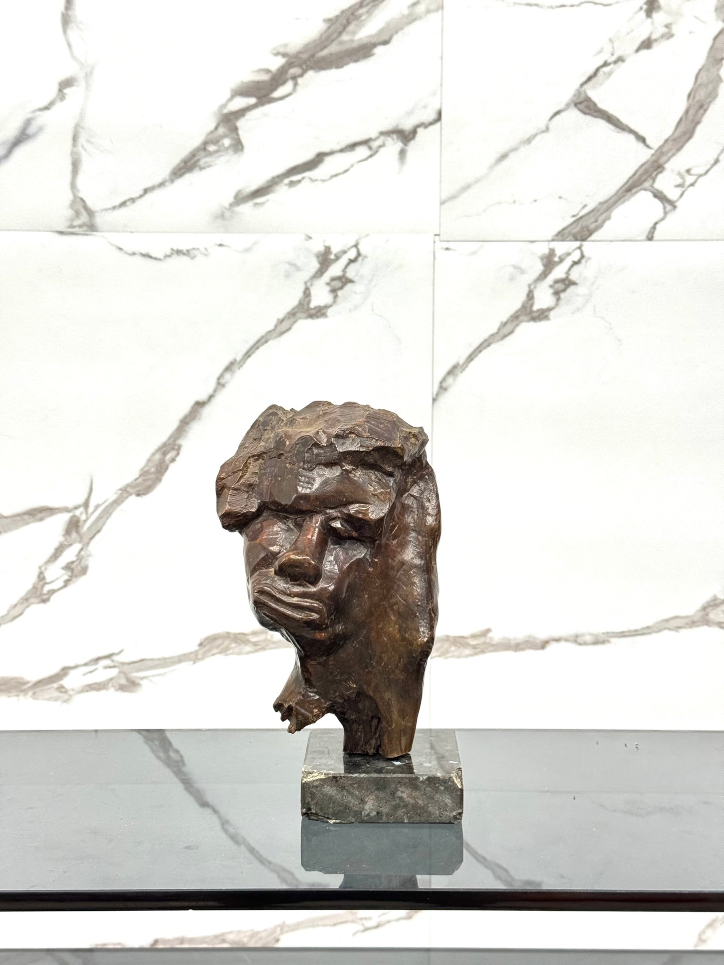 Scultura Volto Scolpito Liliana Casella Muratti Anni 70