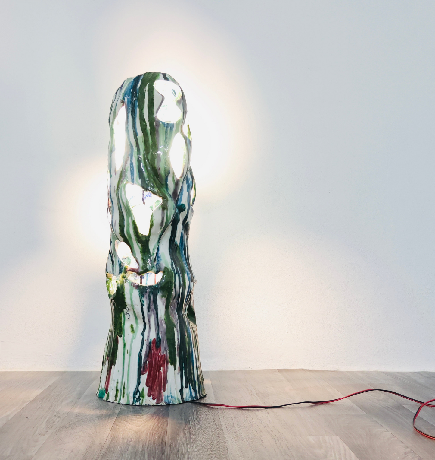 Ernesto Treccani Attr. Lampada Da Tavolo O Da Terra Ceramica Design Modernariato