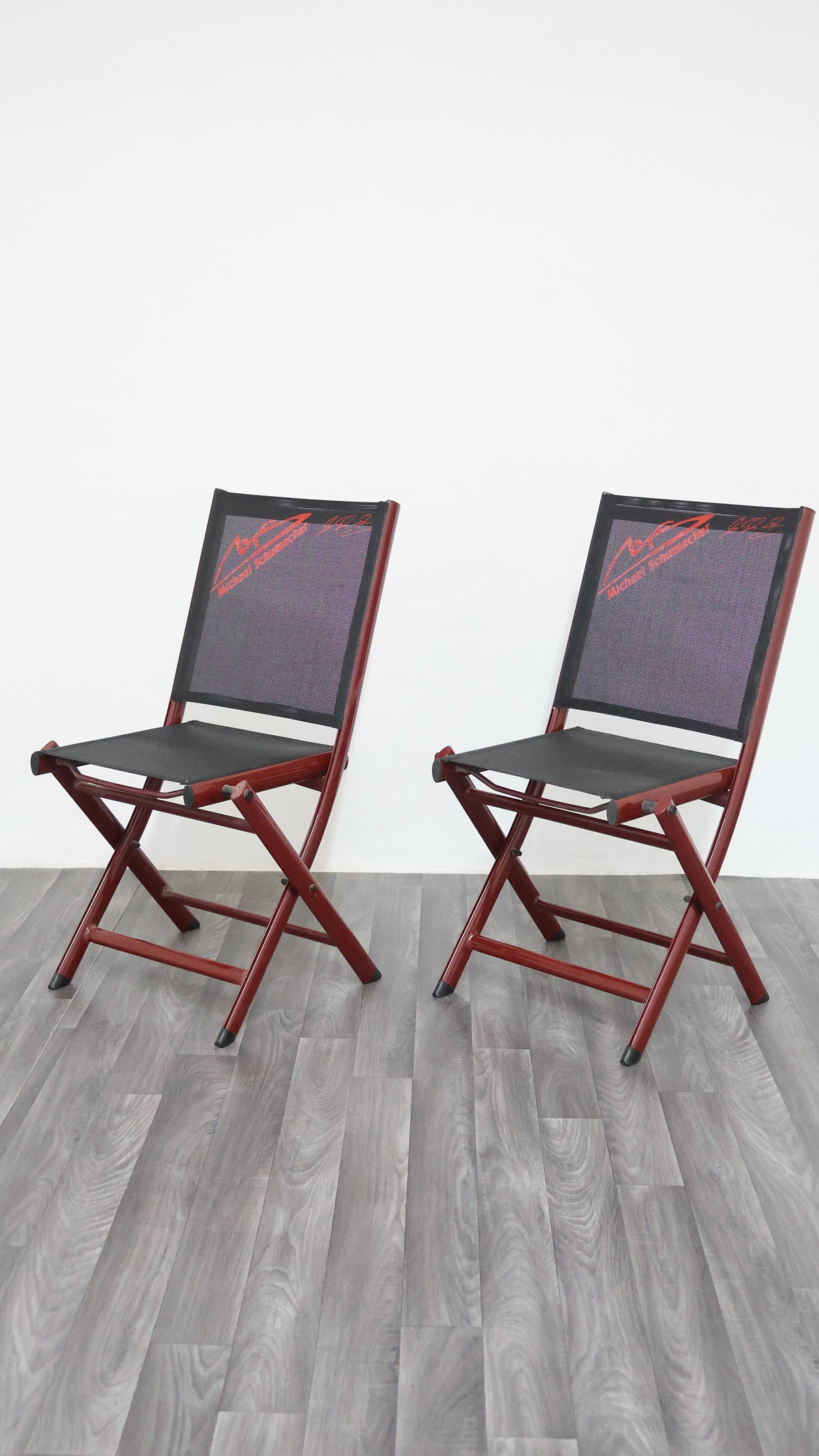 michael schumacher Coppia Di Sedie Richiudibili Merchandising Ufficiale 2000