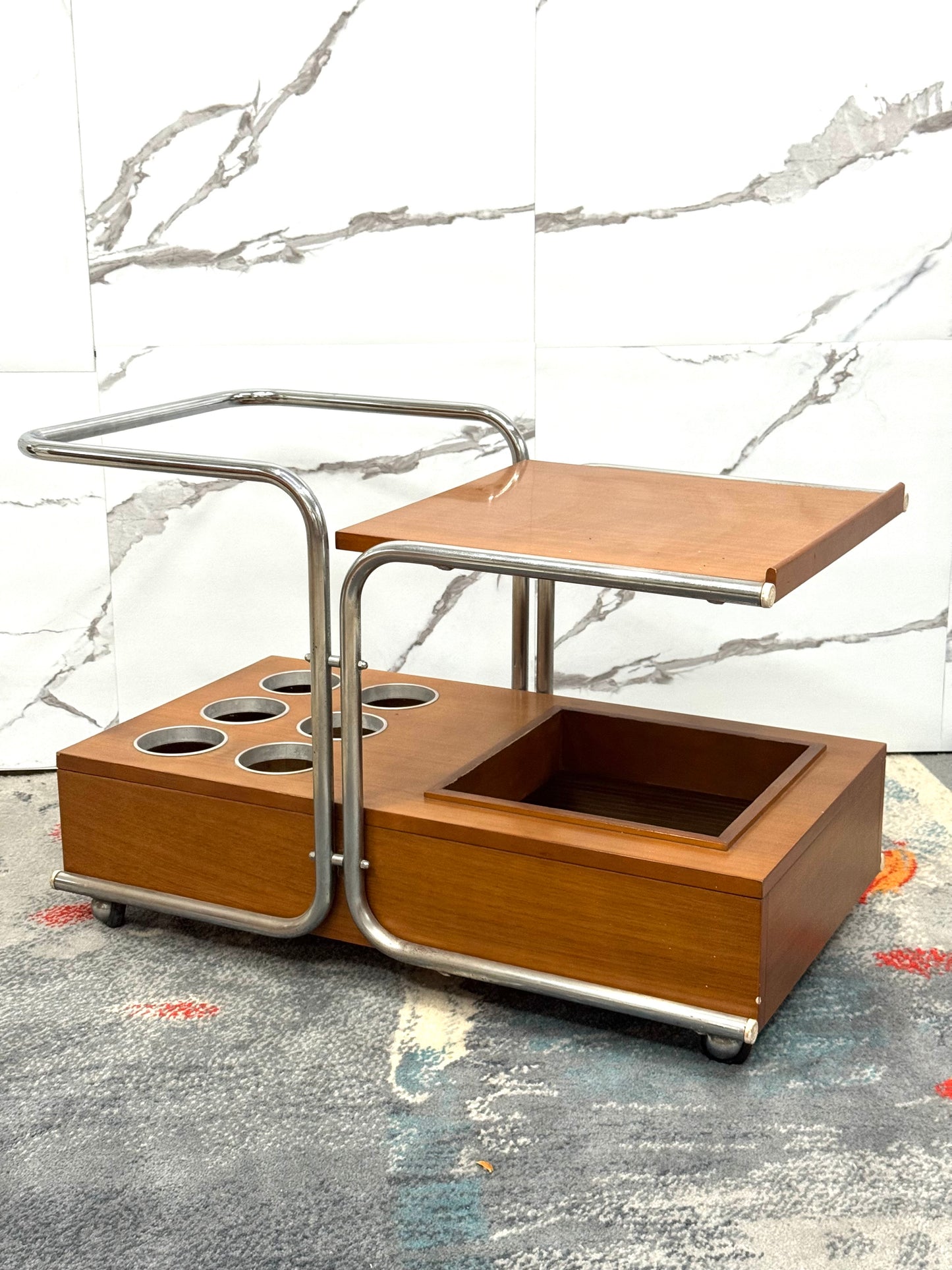 Carrello Portavivande Bauhaus Marcel Breuer Style 1970’s Design Modernariato