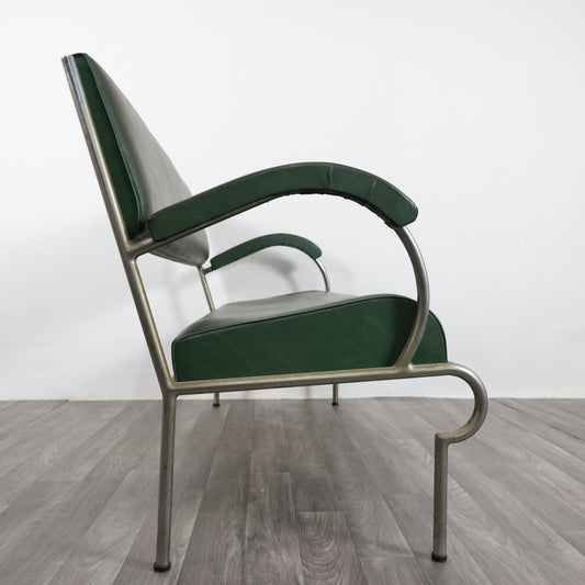 Divanetto Bauhaus Cantilever Anni ‘30 In Acciaio Tubolare Design Modernariato