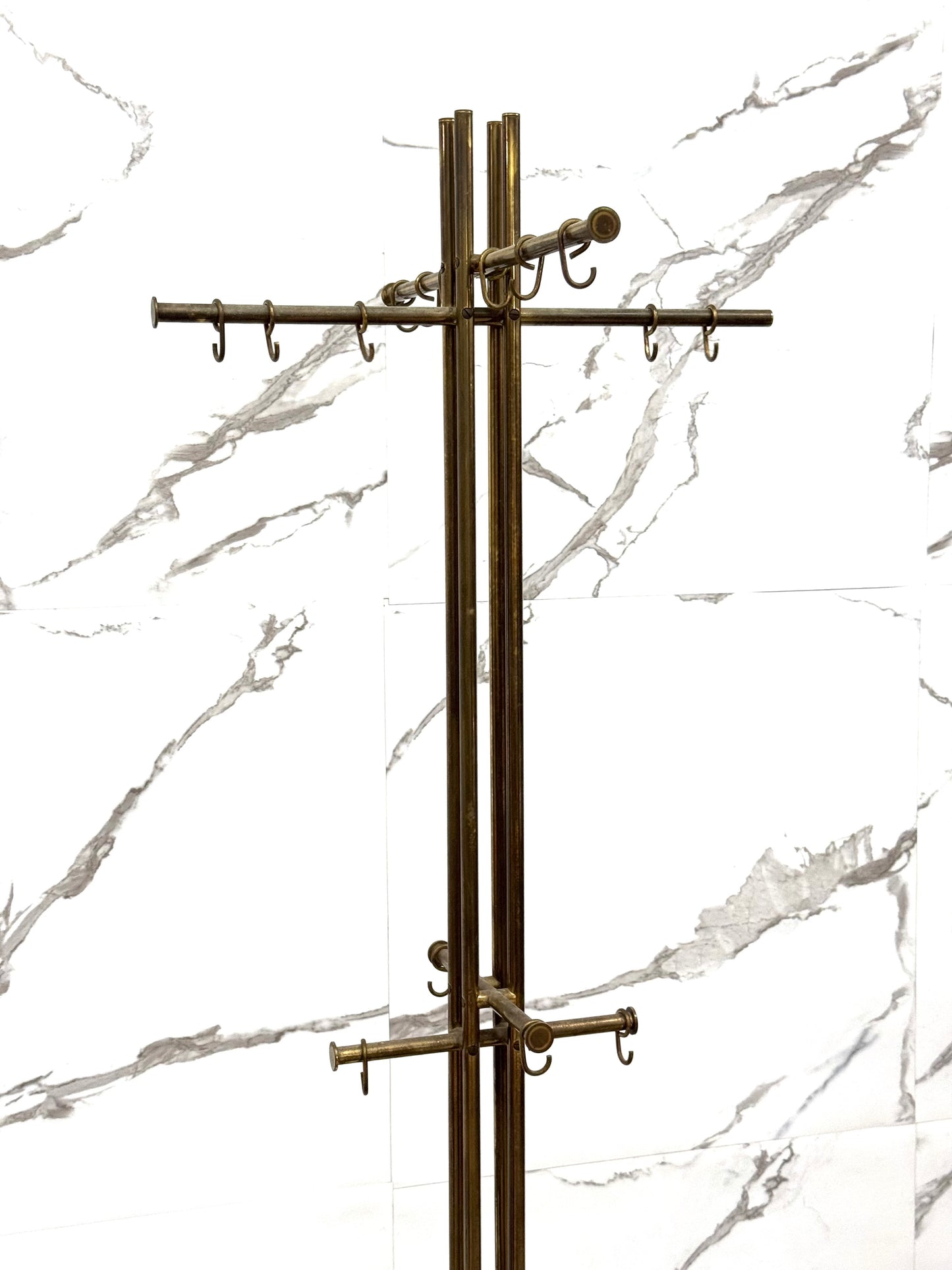 Renato Zevi Metalarte Appendiabiti Marmo E Ottone Design Modernariato