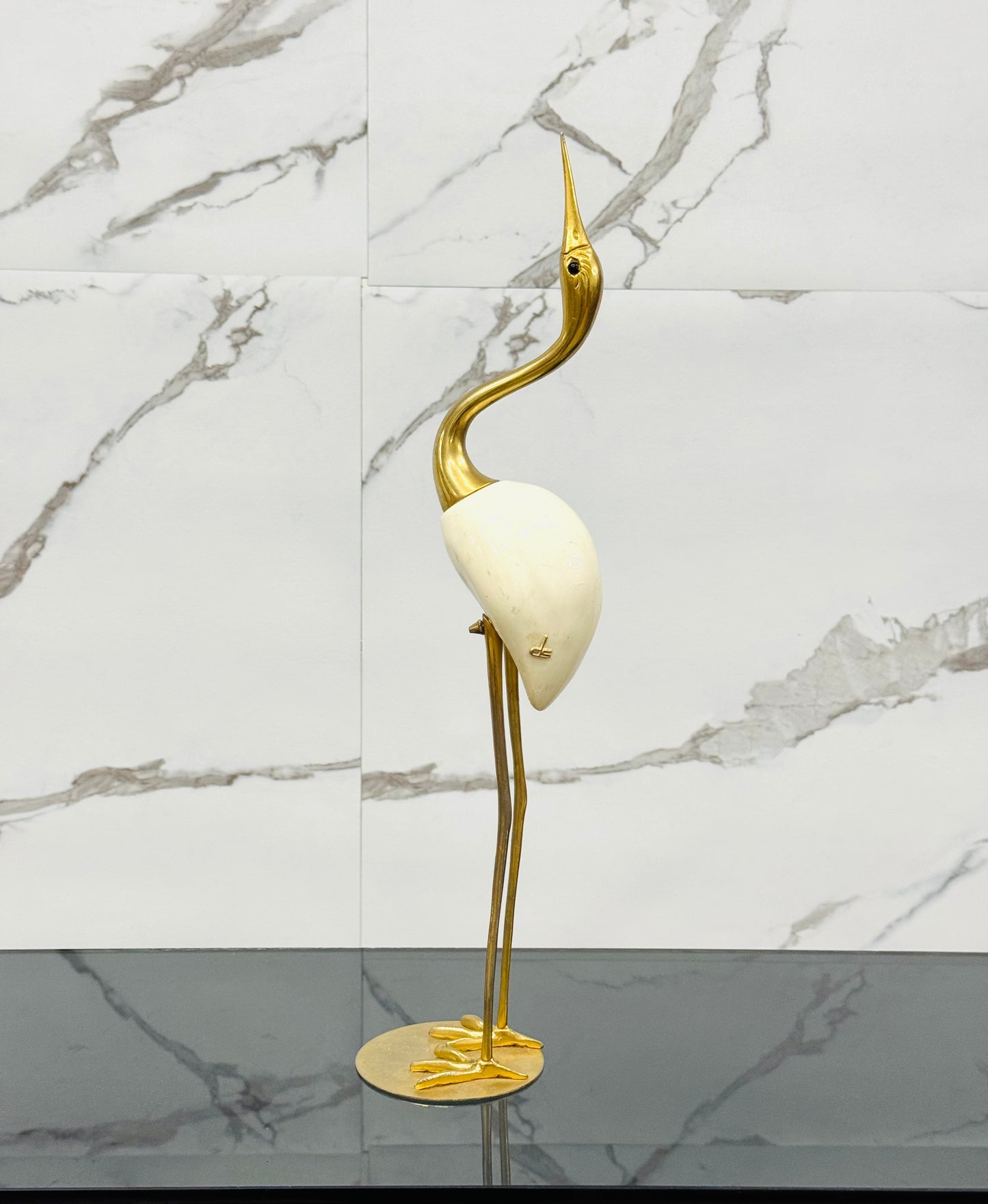 De Stijl Firenze Airone Sculpture Ottone E Legno 1960’s Design Modernariato