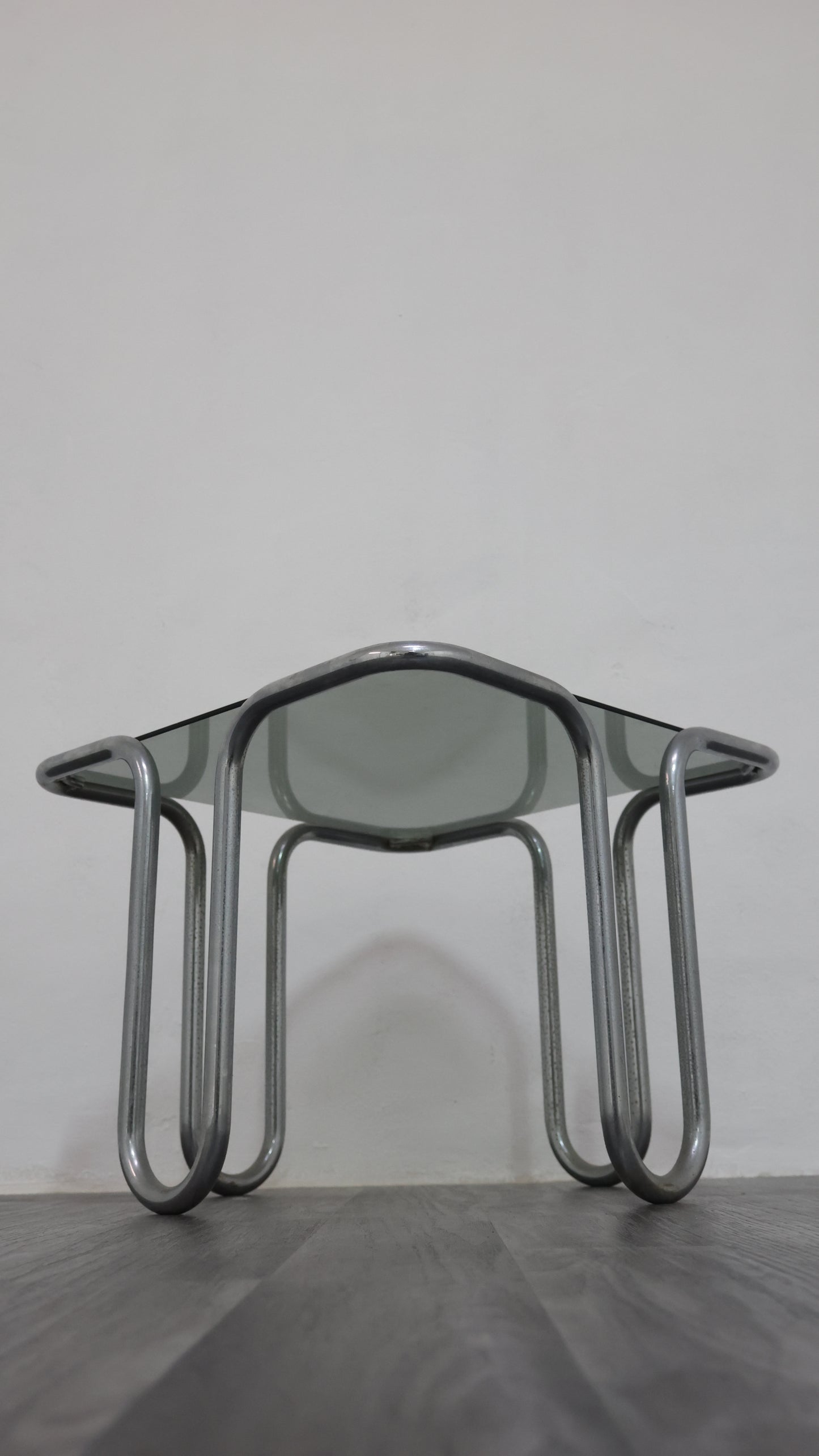 Ezio Didone Tavolino da salotto in Acciaio Tubolare Anni ‘70