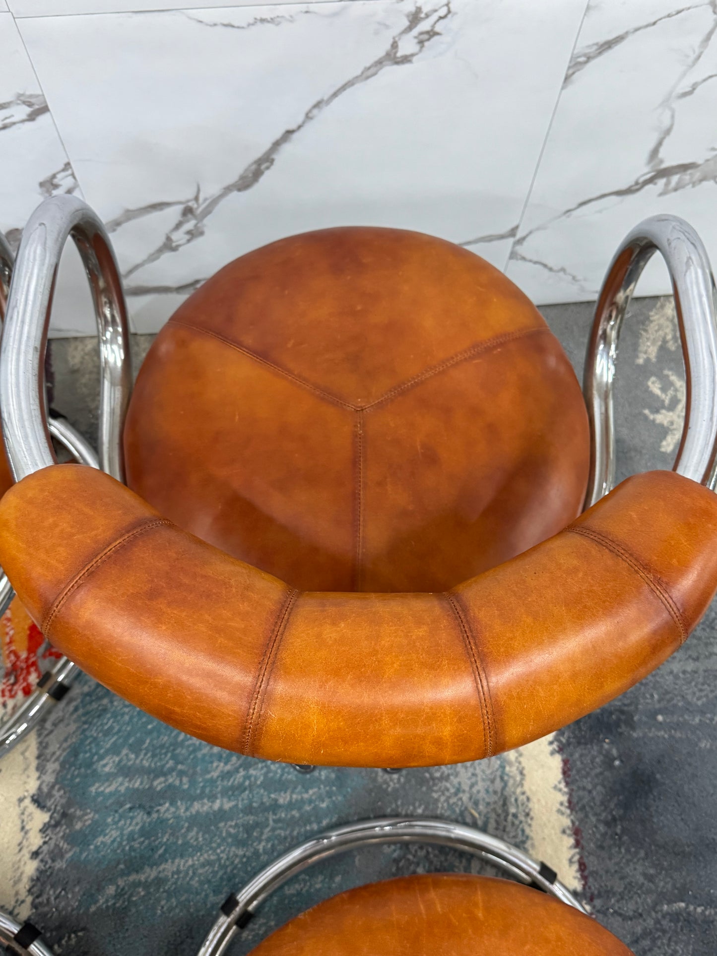 Rudi Bonzanini Tecnosalotto Set Da 4 Poltroncine Design Anni ‘70 Modernariato
