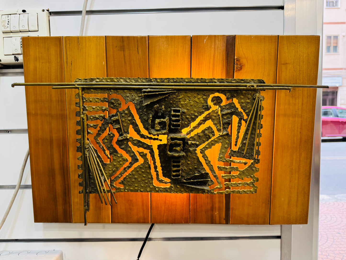 Lampada Da Parete Scultorea Brutalist Anni ‘60