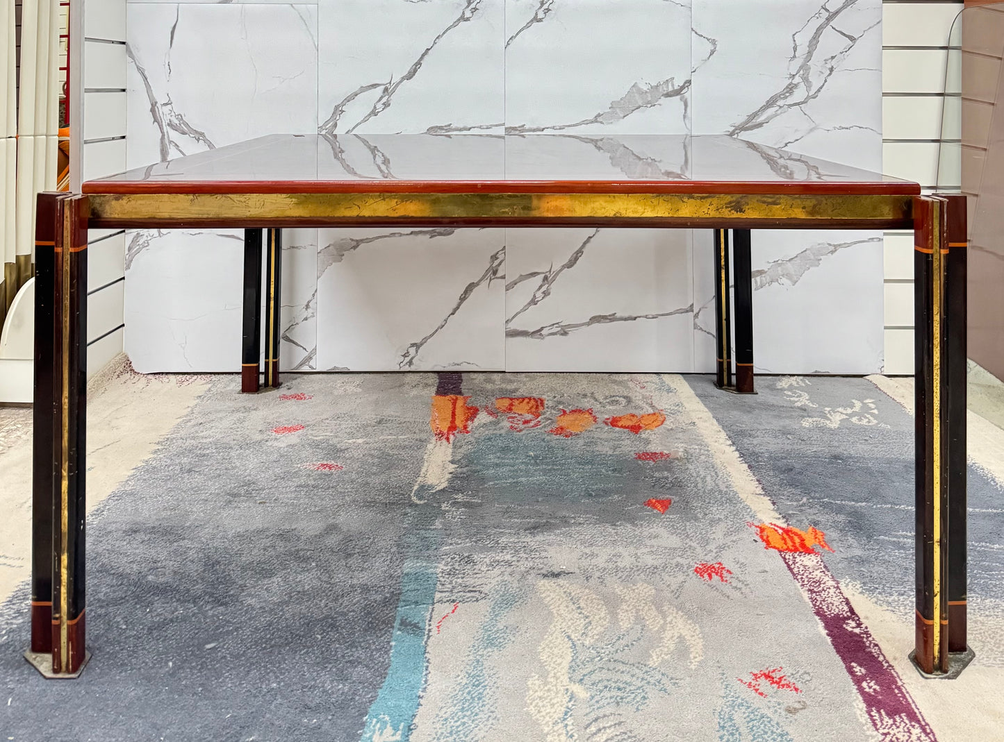 Paolo Barracchia Per Roman Decò Grande Tavolo Da Pranzo Design Modernariato 1970