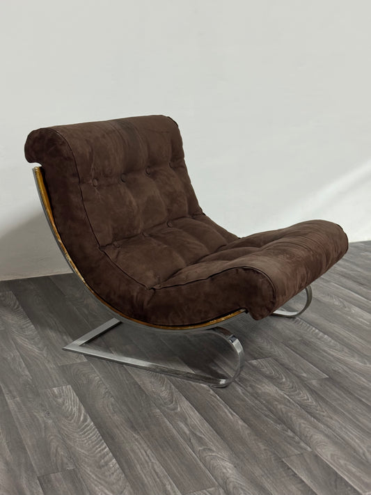 Renato Balestra Cinova 1973 Poltrona Design Acciaio Cromato Modernariato