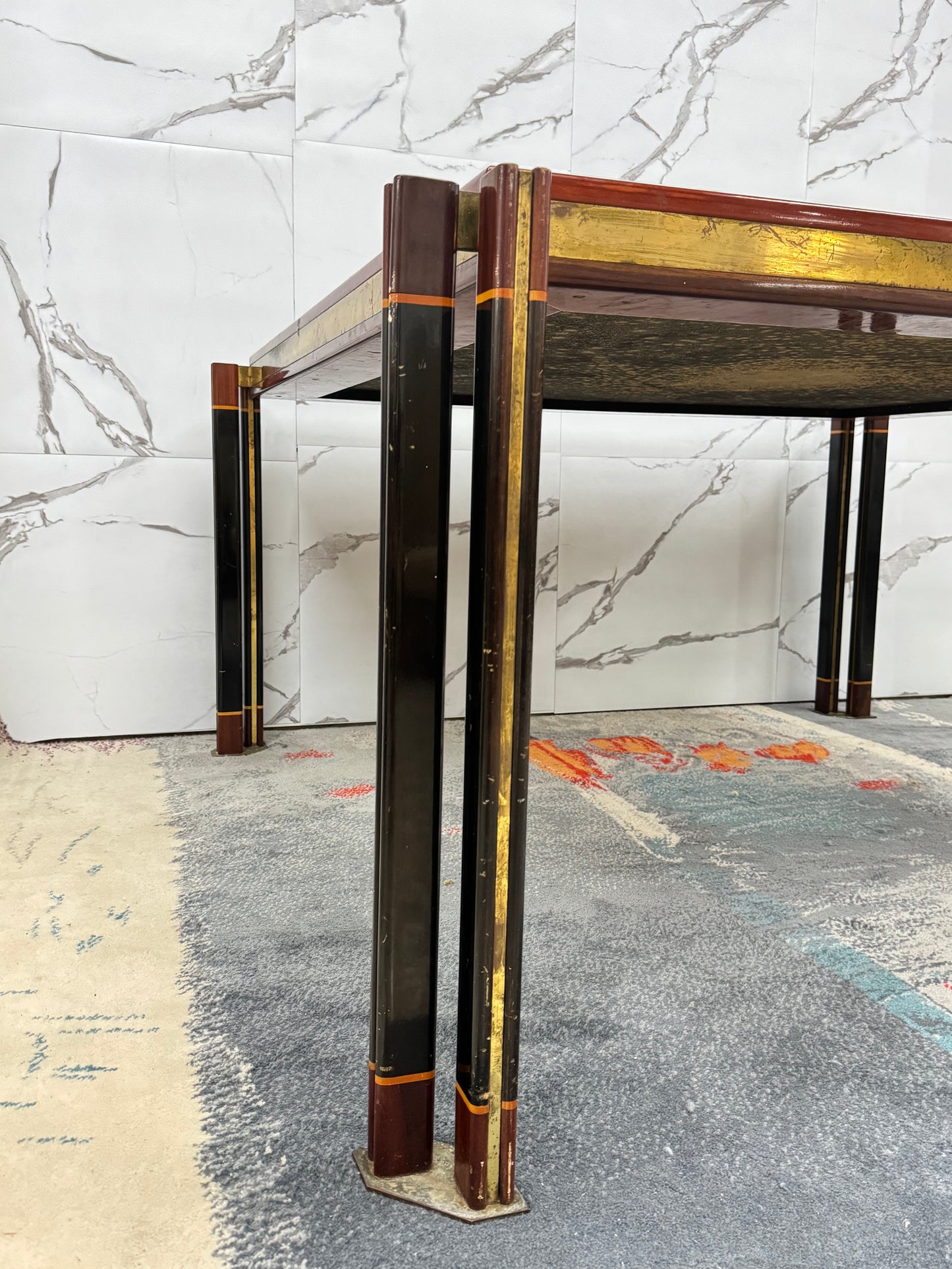 Paolo Barracchia Per Roman Decò Grande Tavolo Da Pranzo Design Modernariato 1970