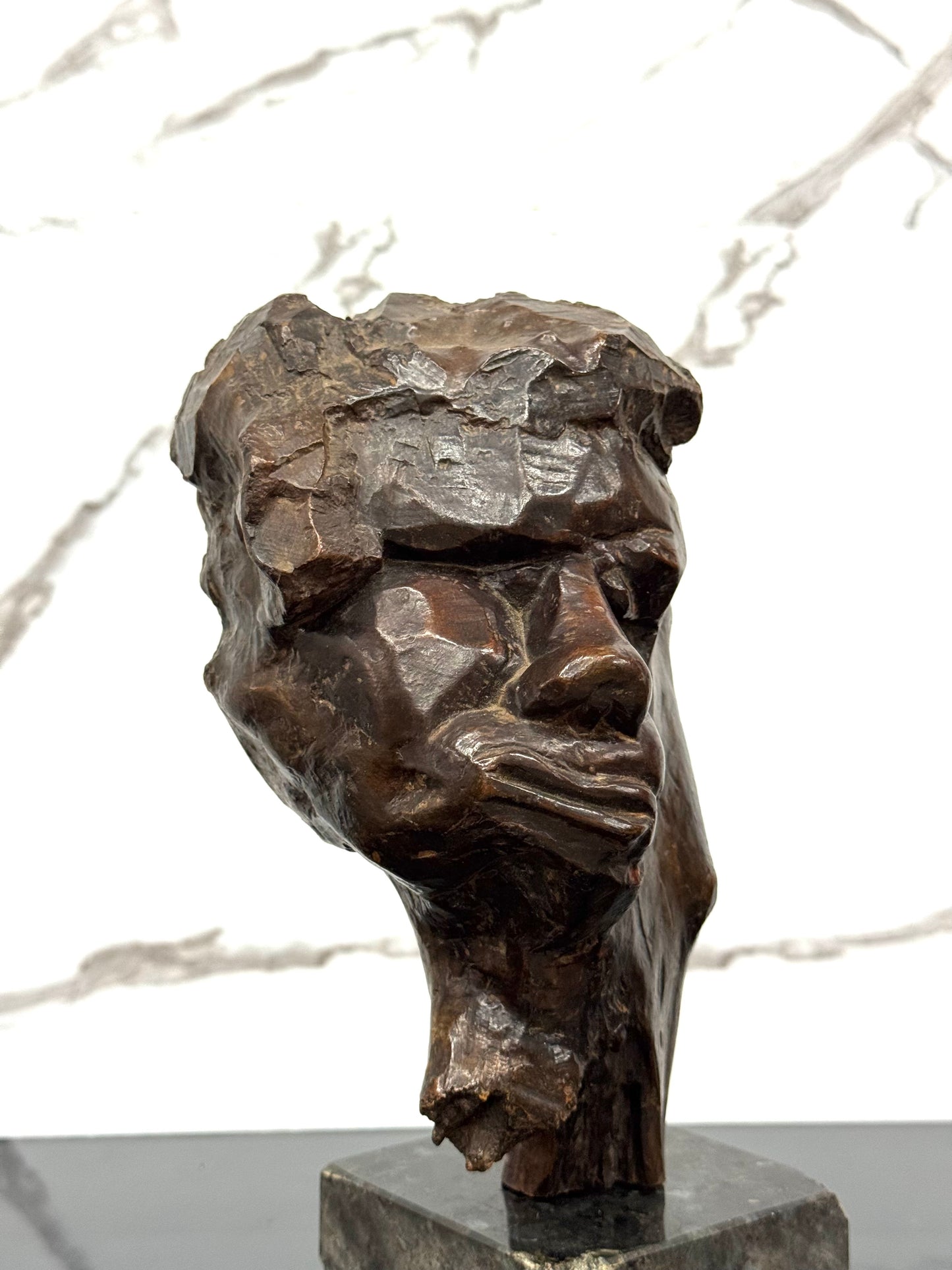 Scultura Volto Scolpito Liliana Casella Muratti Anni 70