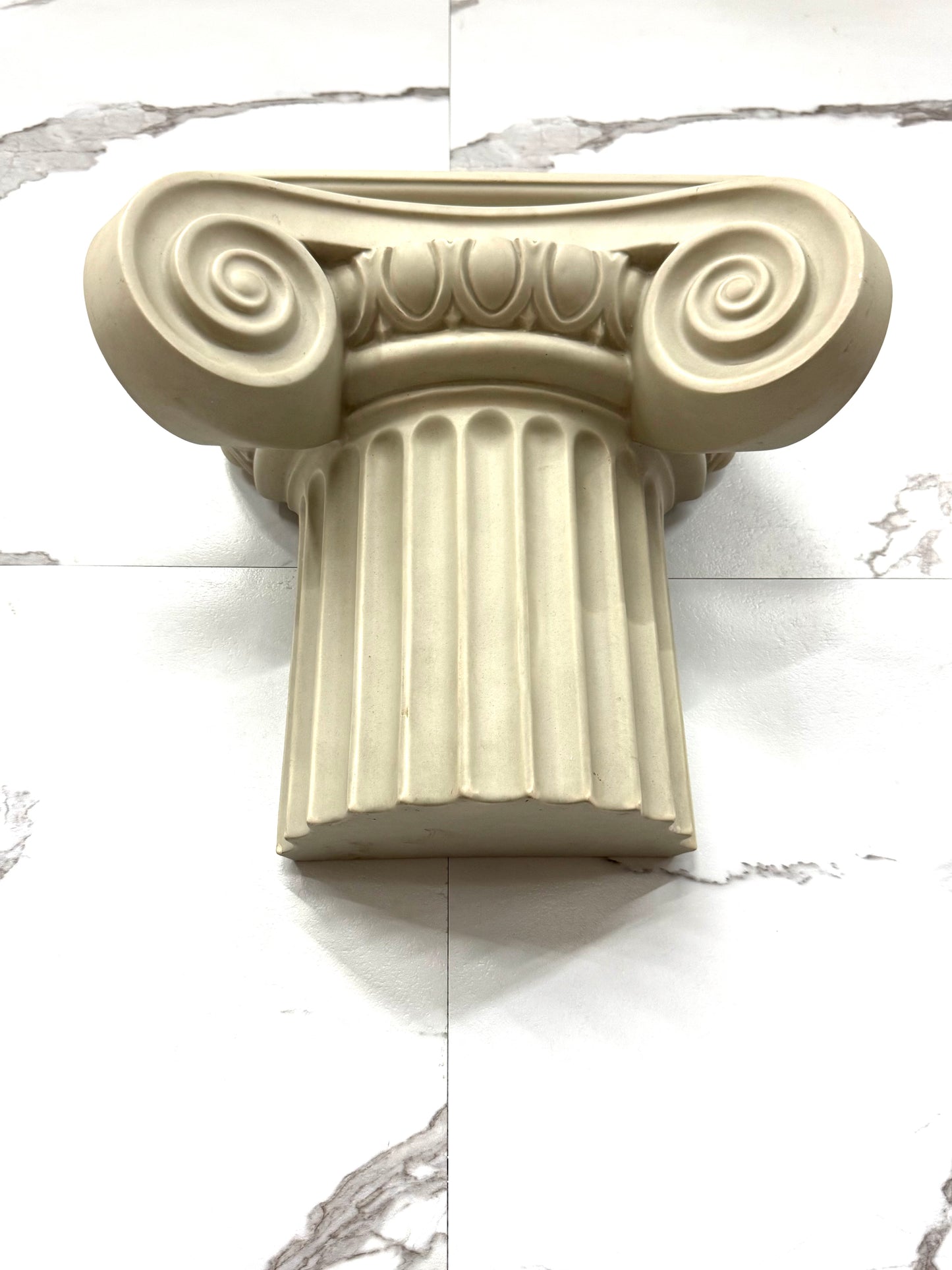Applique in Ceramica Capitello Greco Anni 80 Lampada Design
