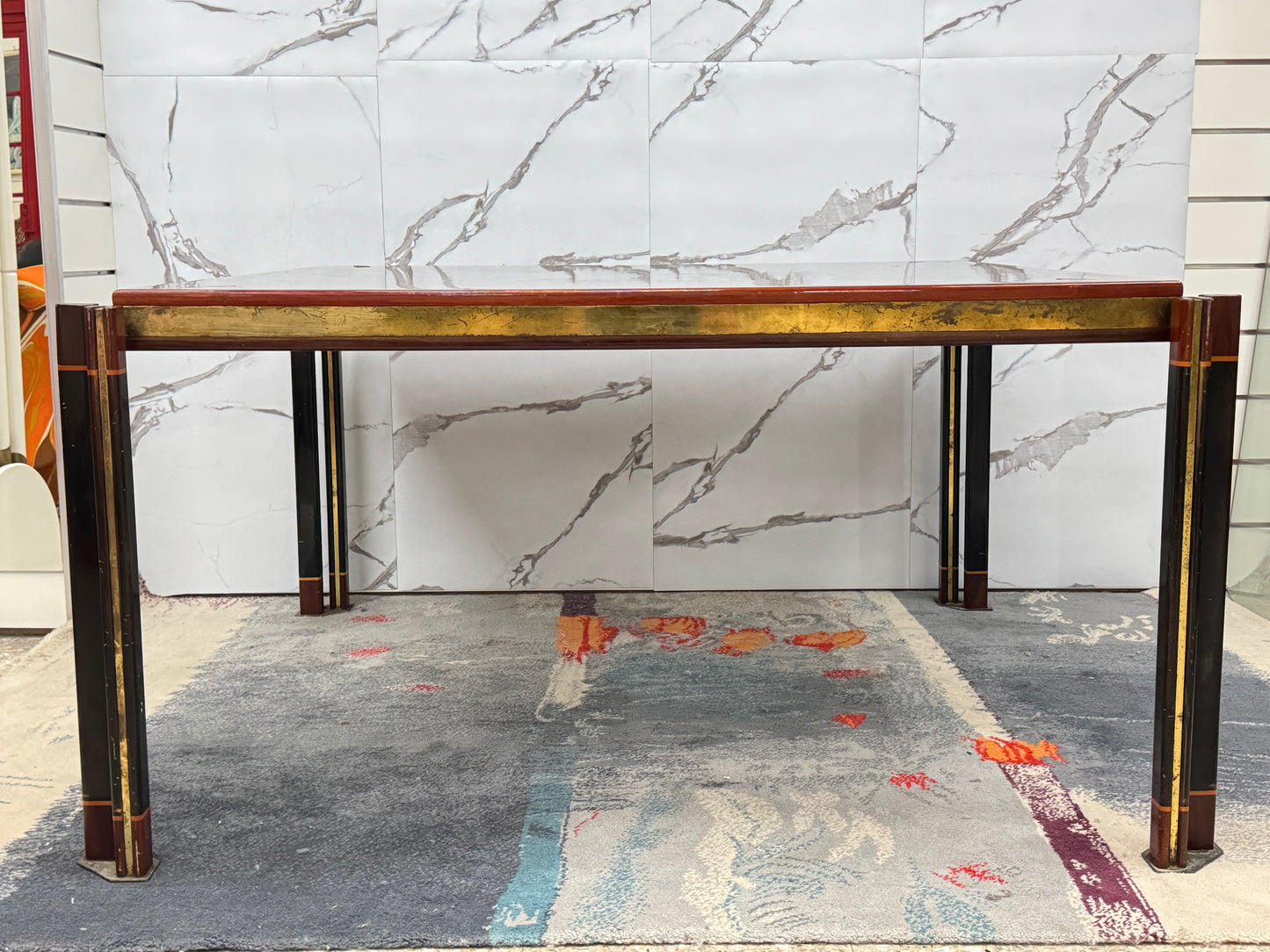 Paolo Barracchia Per Roman Decò Grande Tavolo Da Pranzo Design Modernariato 1970