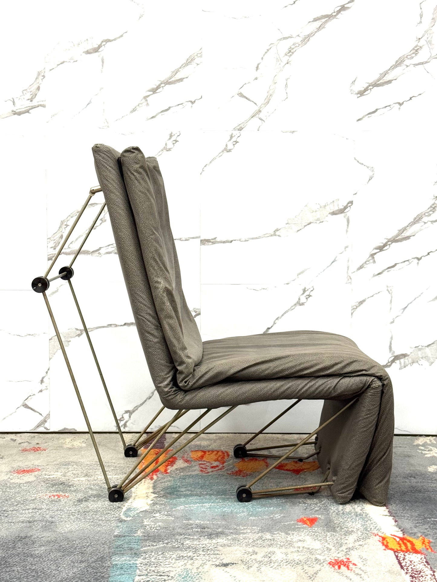 Lounge Chair Poltrona Geometric Design Postmodern Modernariato 1980’s
