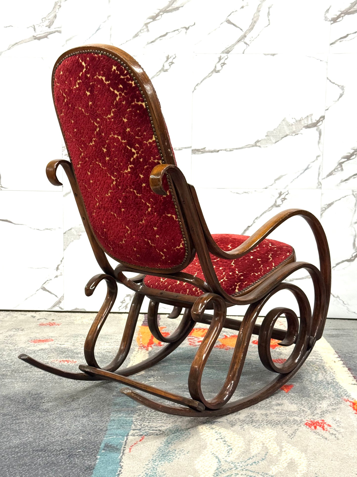 Poltrona A Dondolo Thonet Vintage Mid-Century Design