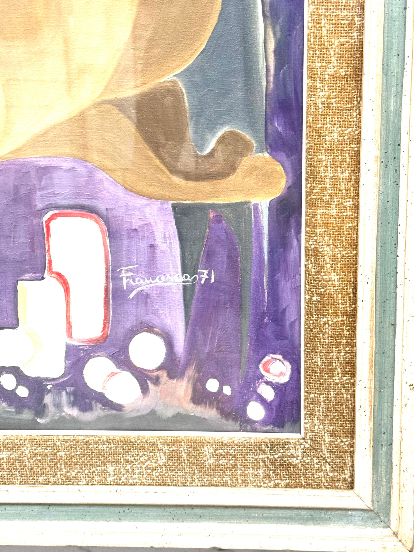 Quadro Retrò Nudo di Donna ispirata a Picasso 1971