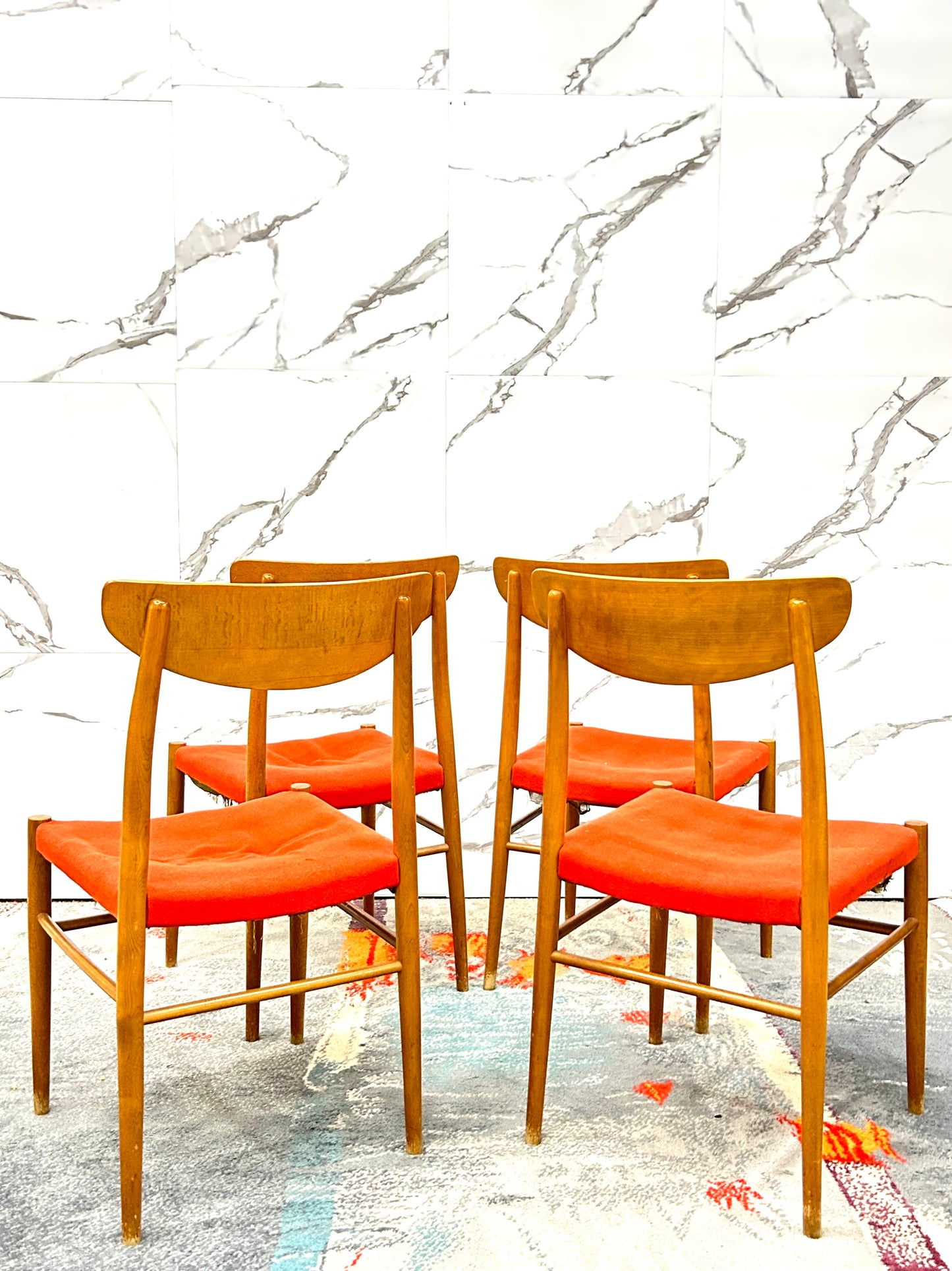 Set Da Pranzo 4 Sedie Design Scandinavo Anni ‘60 Design Modernariato