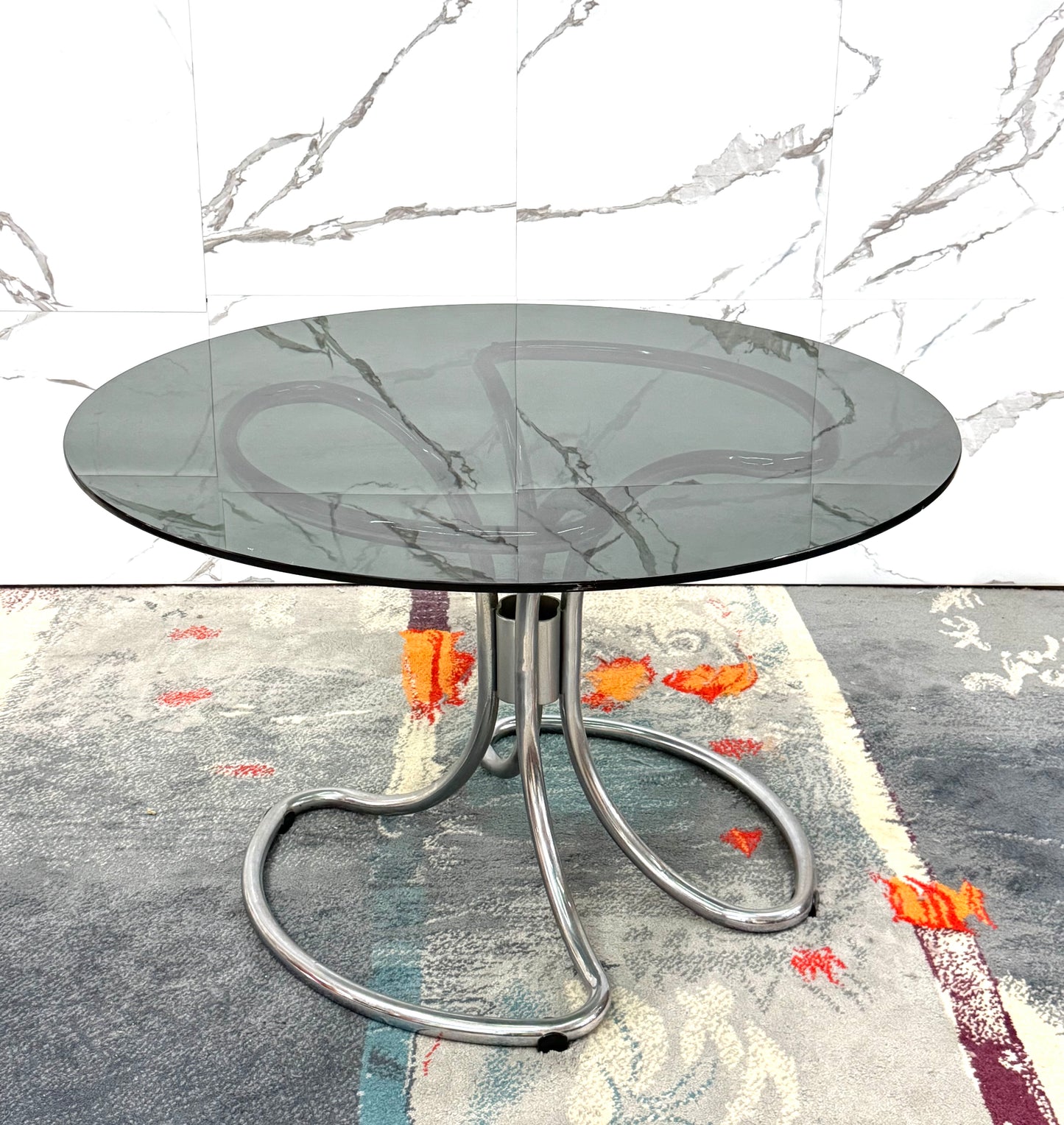 Giotto Stoppino Tavolo Da Pranzo Acciaio Design Anni ‘70 Modernariato