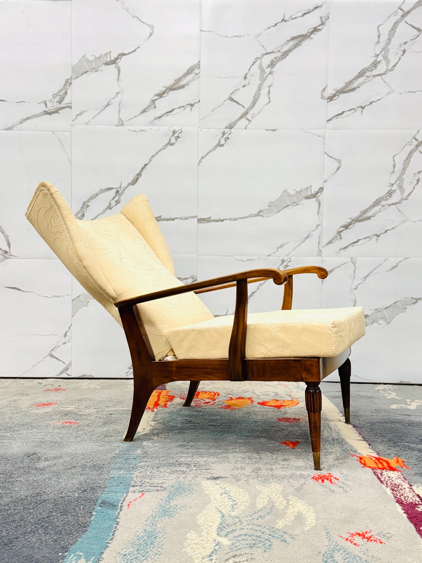 Renzo Franchi Camerani Poltrona Reclinabile Mod. Camea 1950 Design Mid-century