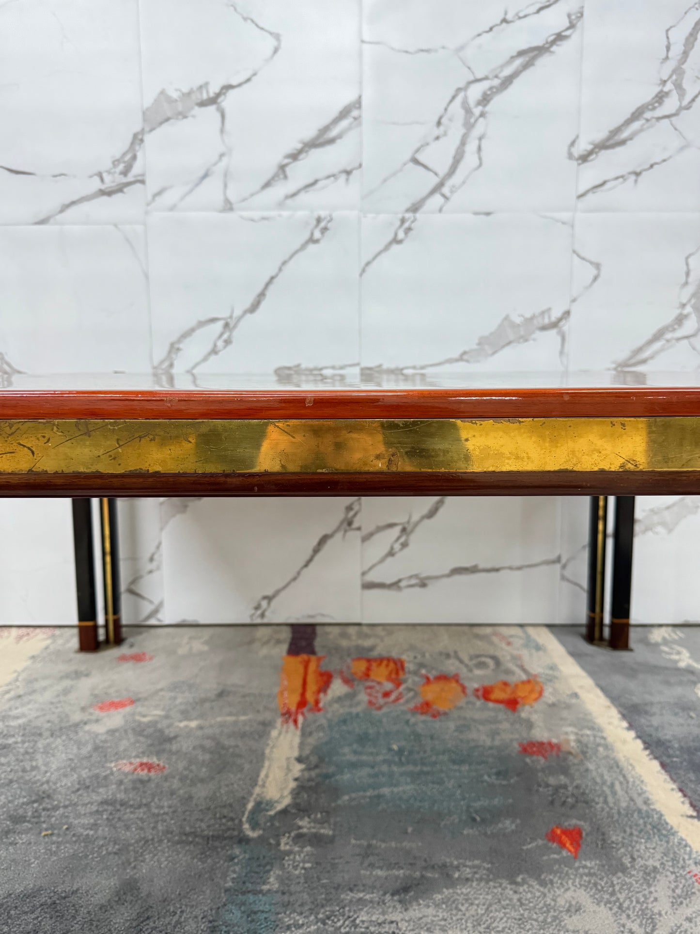 Paolo Barracchia Per Roman Decò Grande Tavolo Da Pranzo Design Modernariato 1970