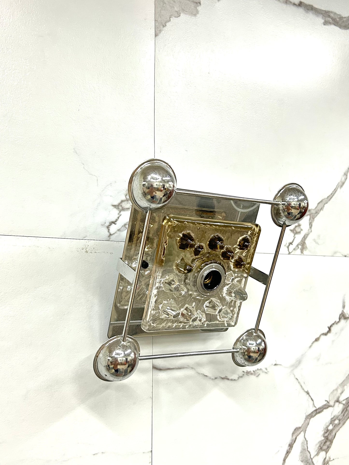 Lampada da parete in vetro di Murano nello stile di Toni Zuccheri per Mazzega