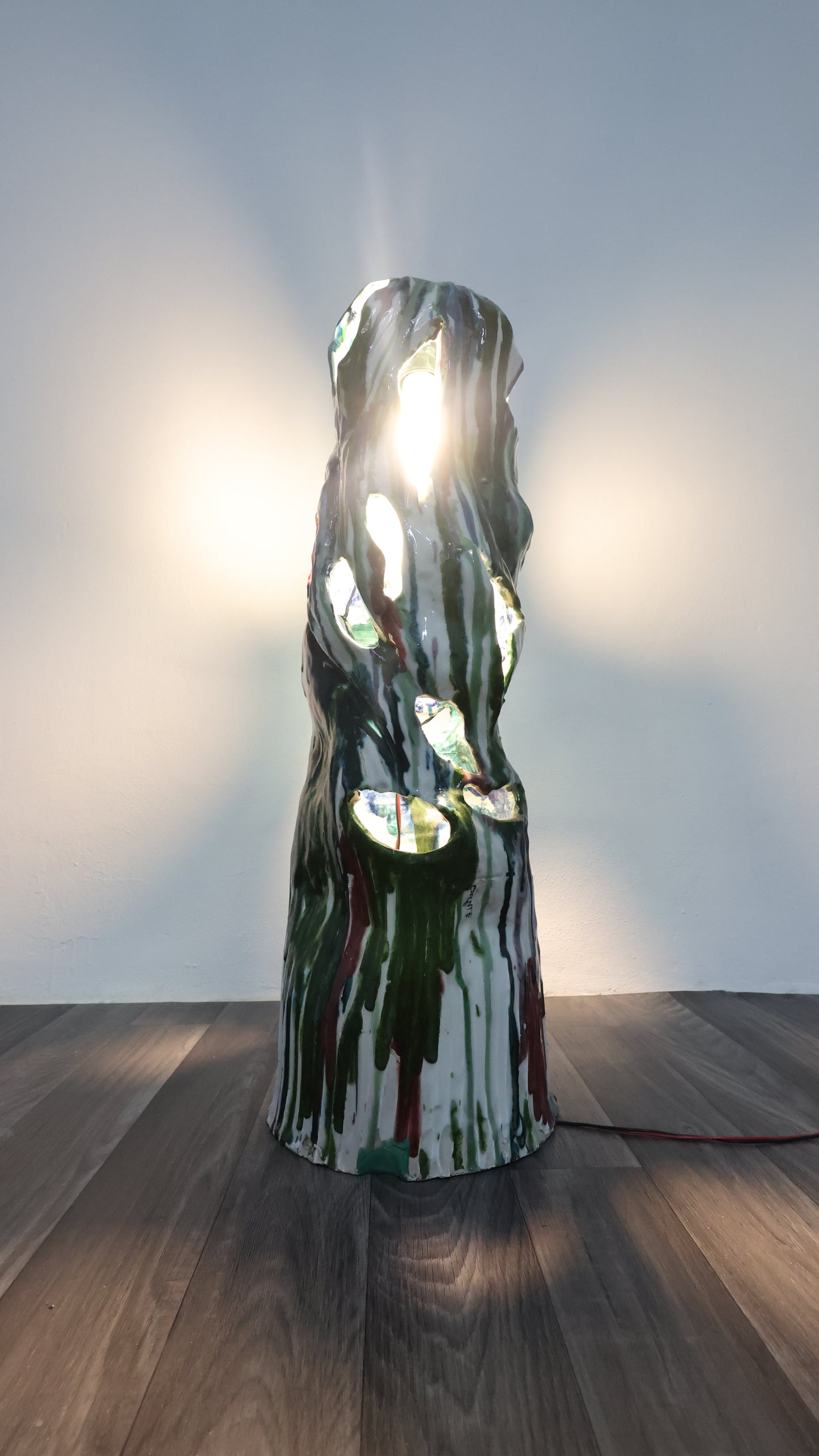 Ernesto Treccani Attr. Lampada Da Tavolo O Da Terra Ceramica Design Modernariato